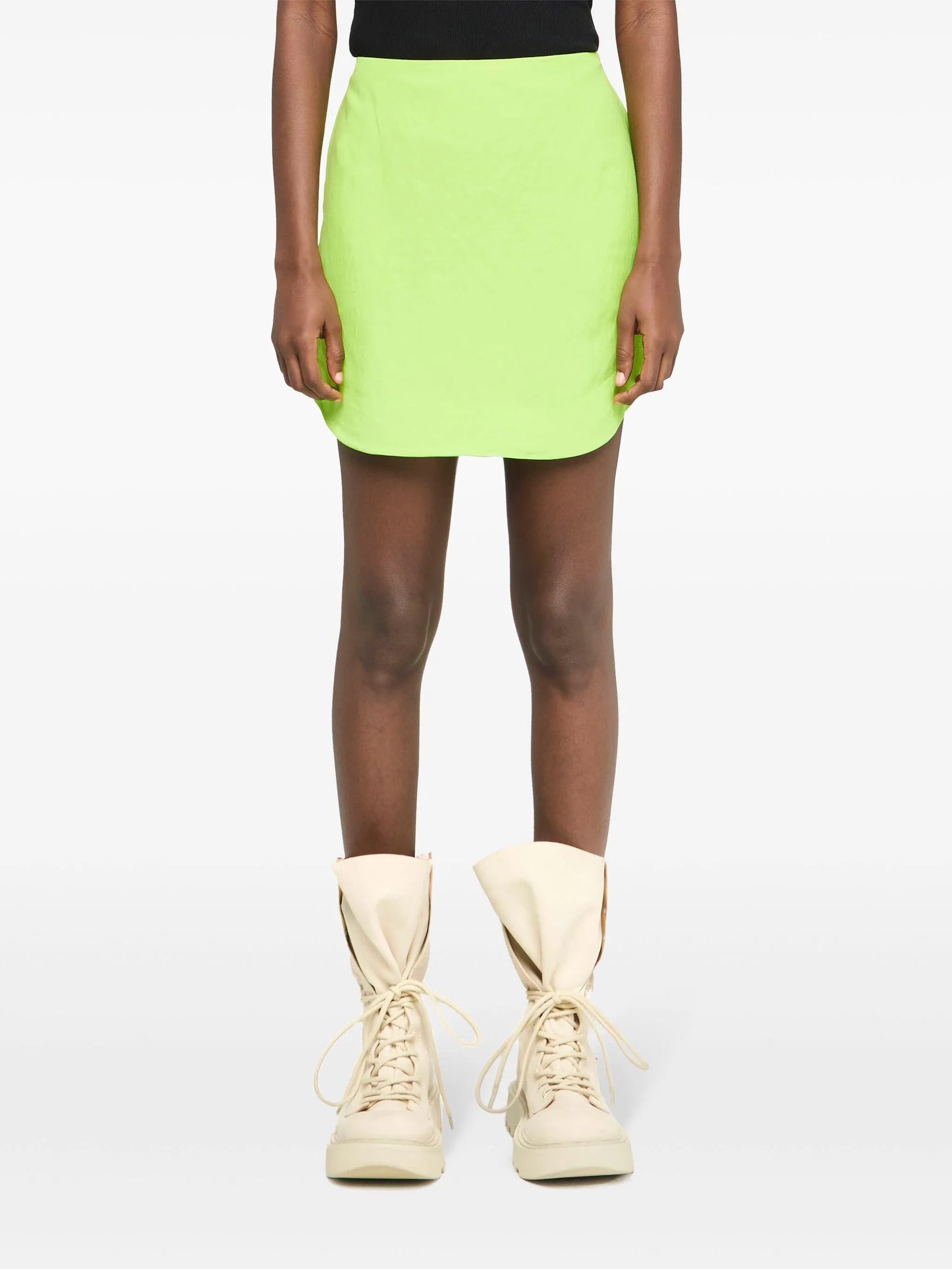 curved-hem mini skirt