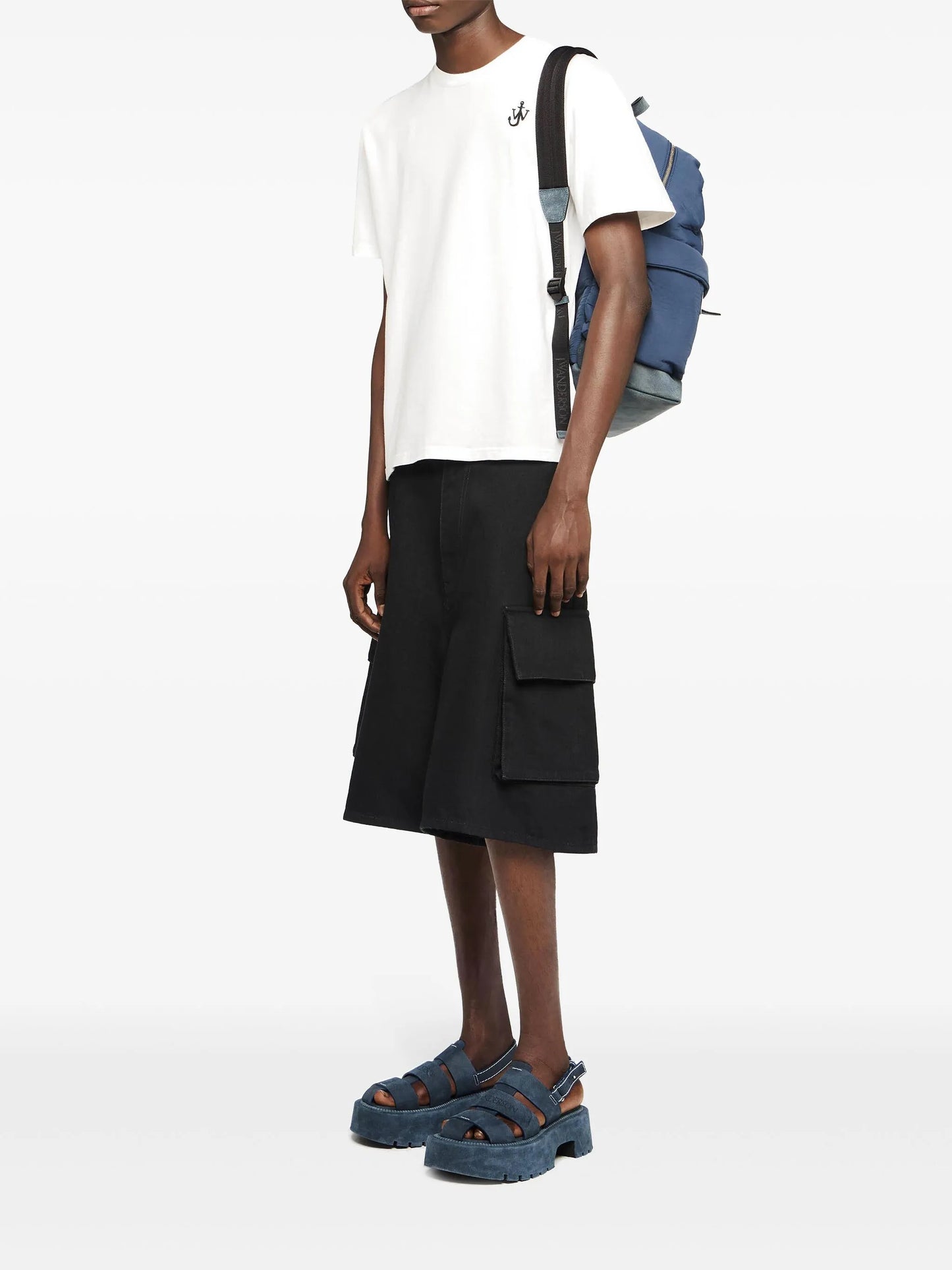 Anchor-embroidered T-shirt