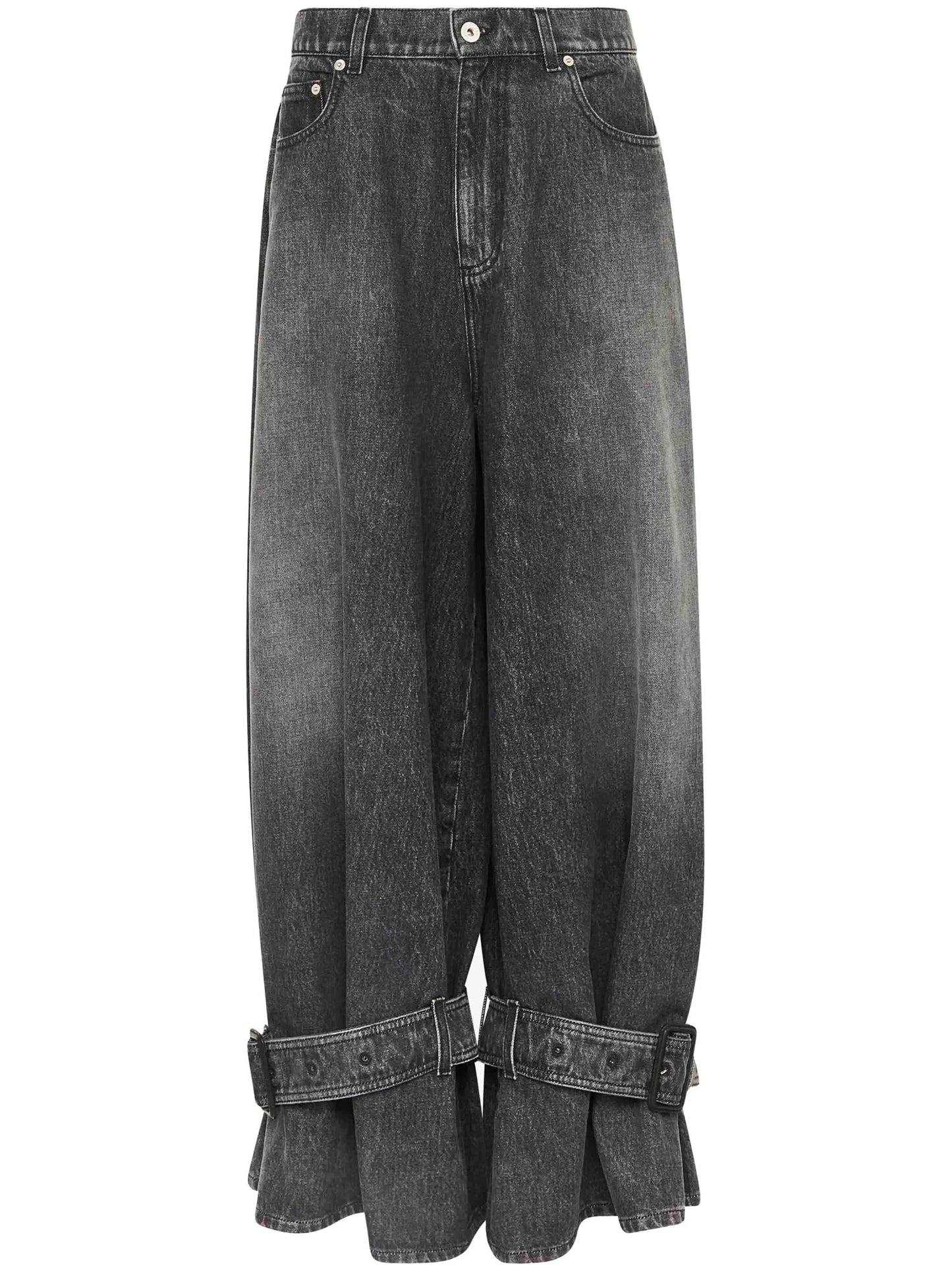 buckled-cuff jeans