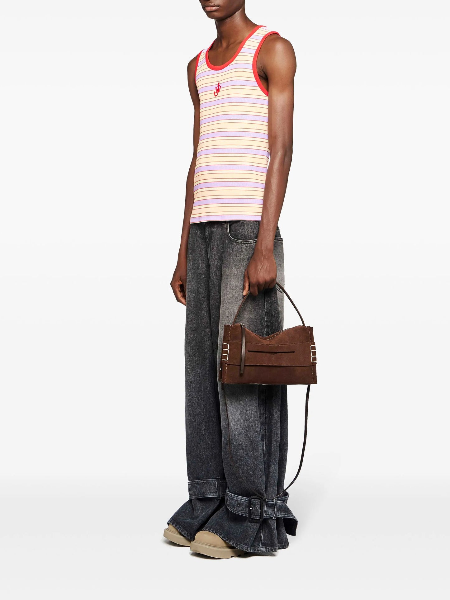 buckled-cuff jeans