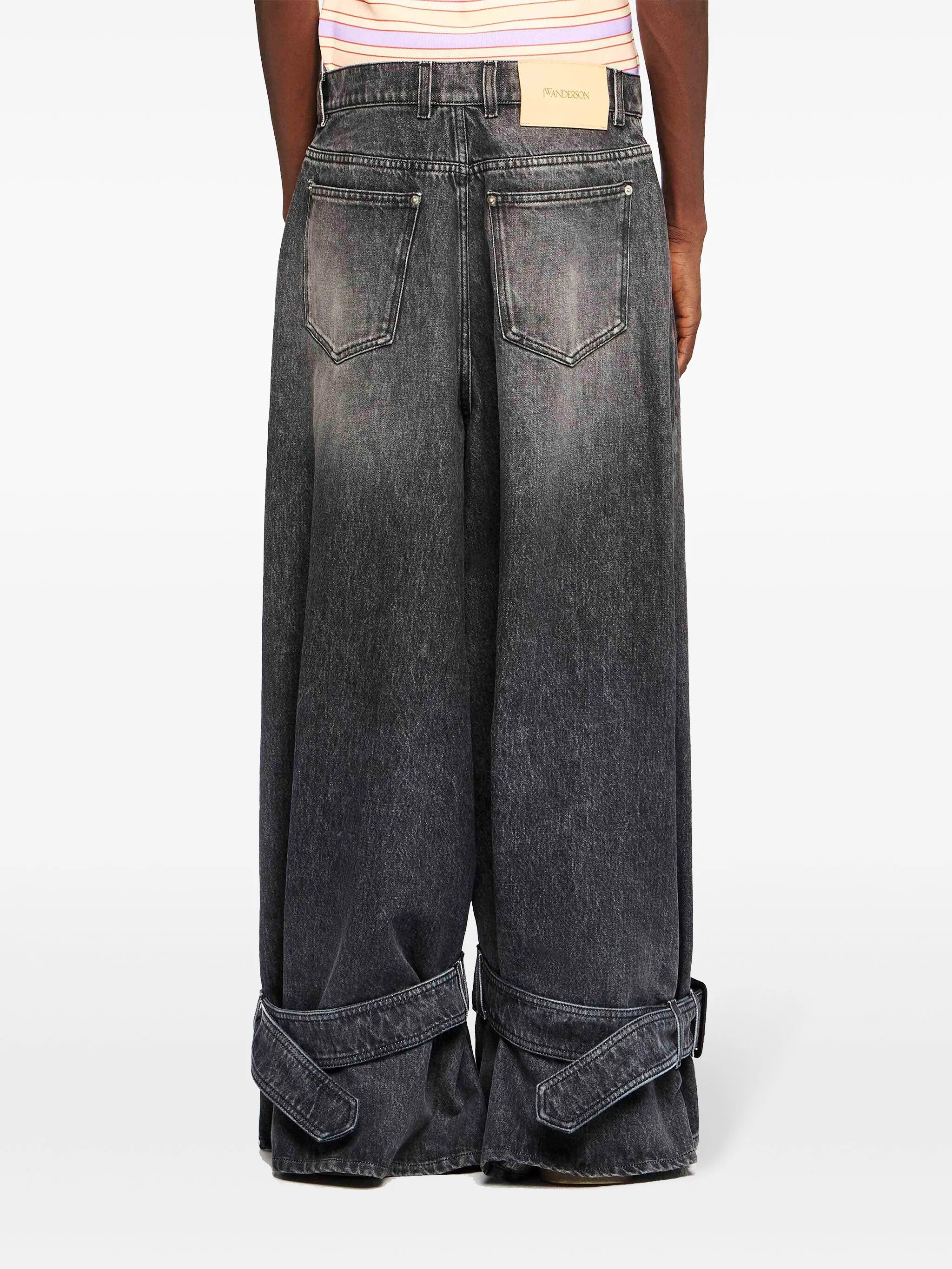 buckled-cuff jeans