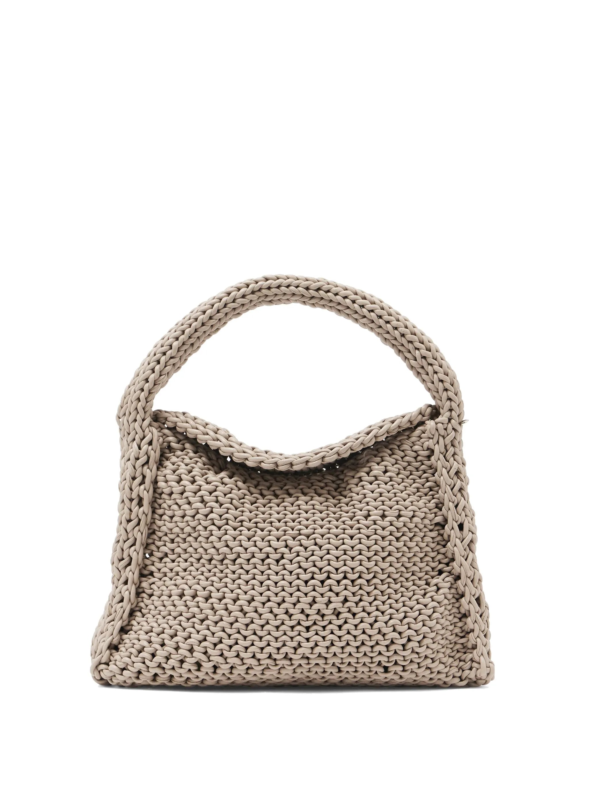 knitted shoulder bag