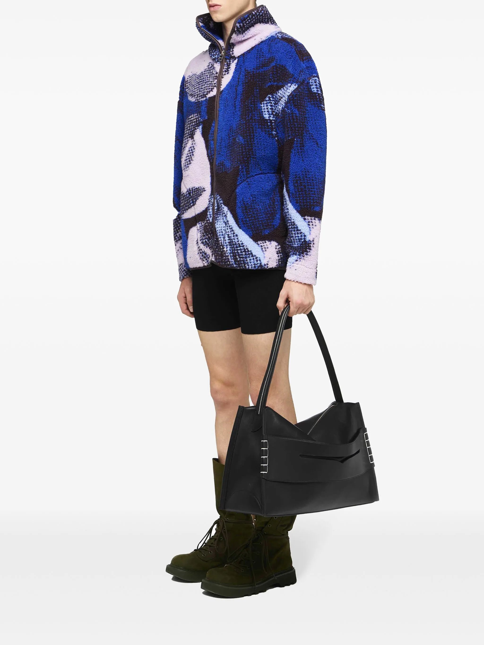 graphic-print jacket