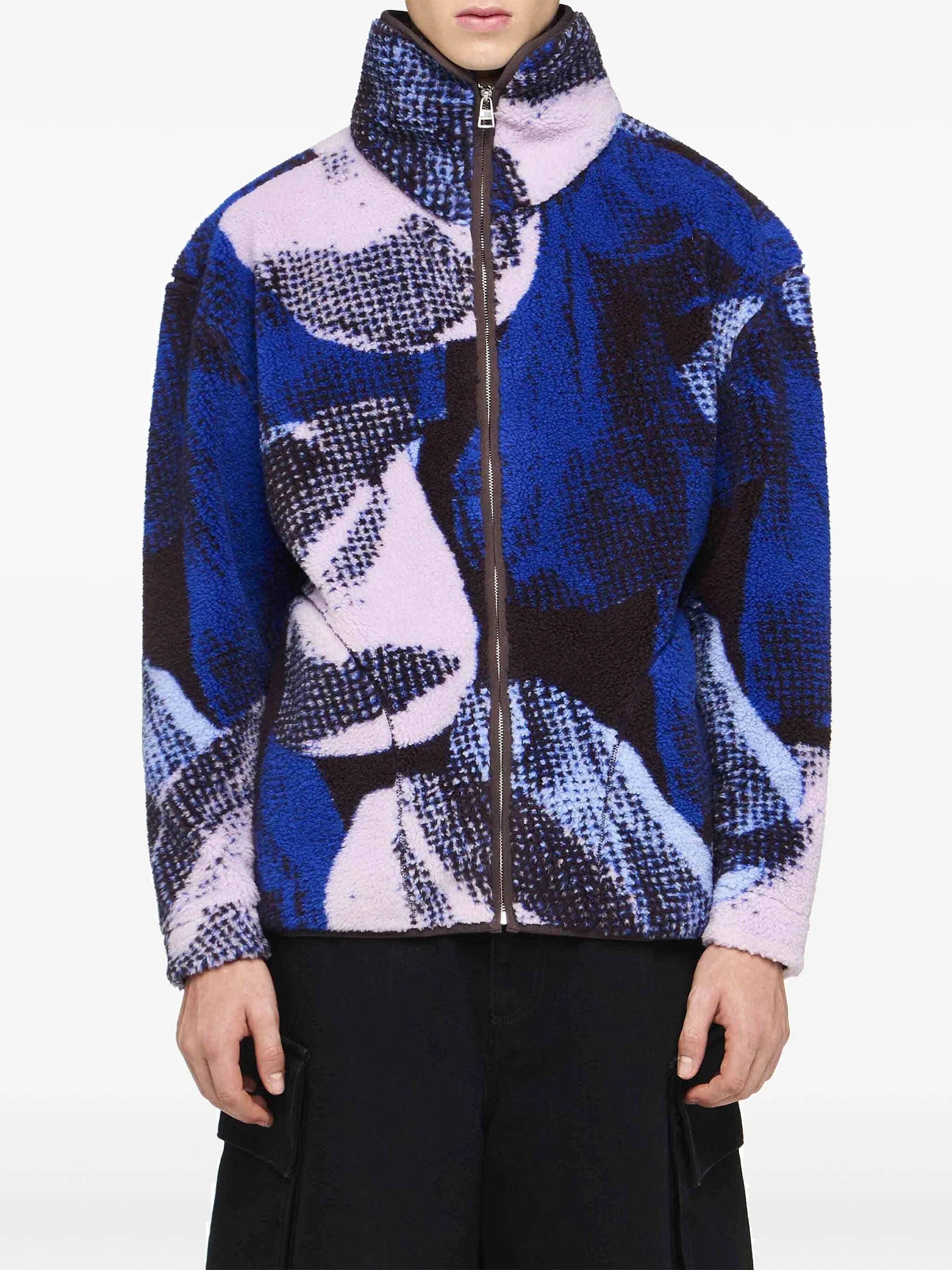 graphic-print jacket