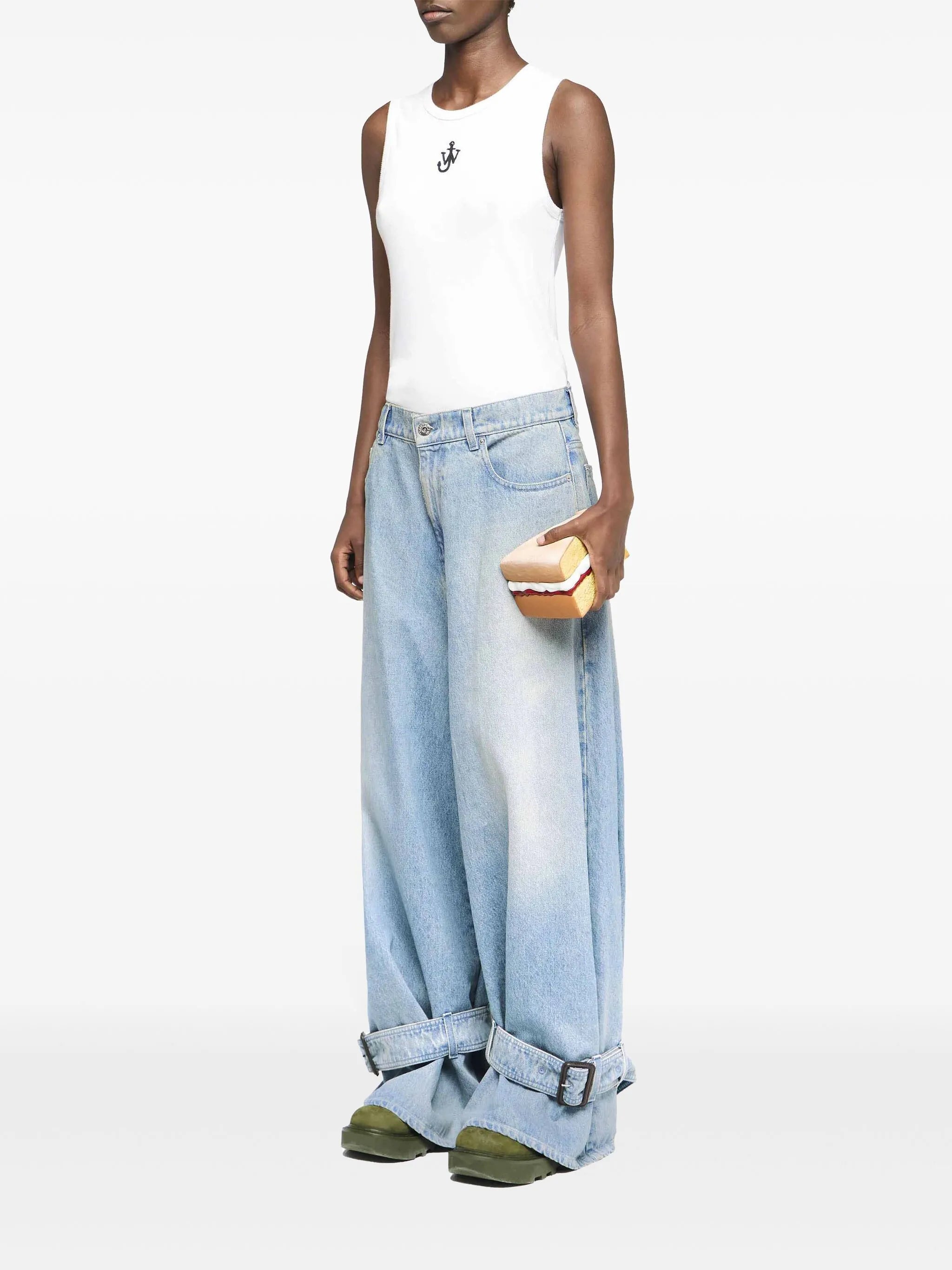 Anchor-embroidered top