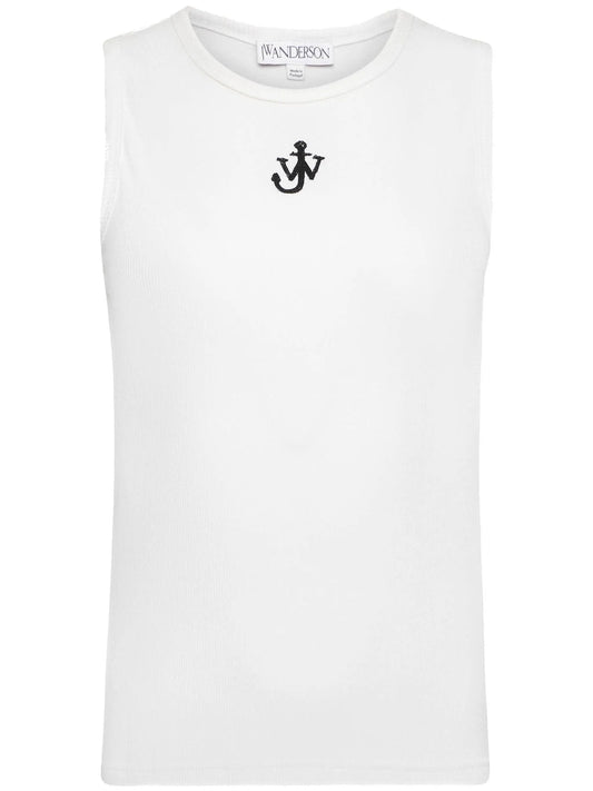 Anchor-embroidered top