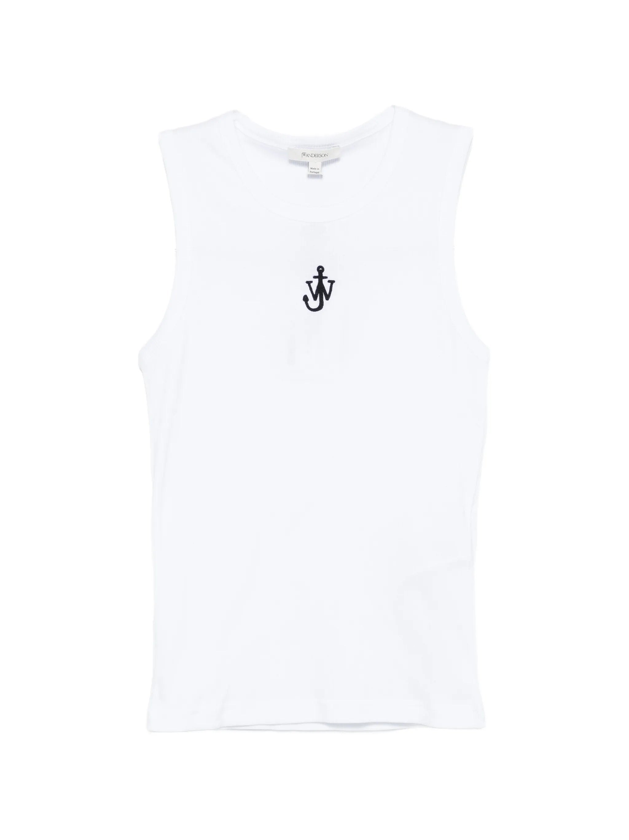 Anchor-embroidered tank top