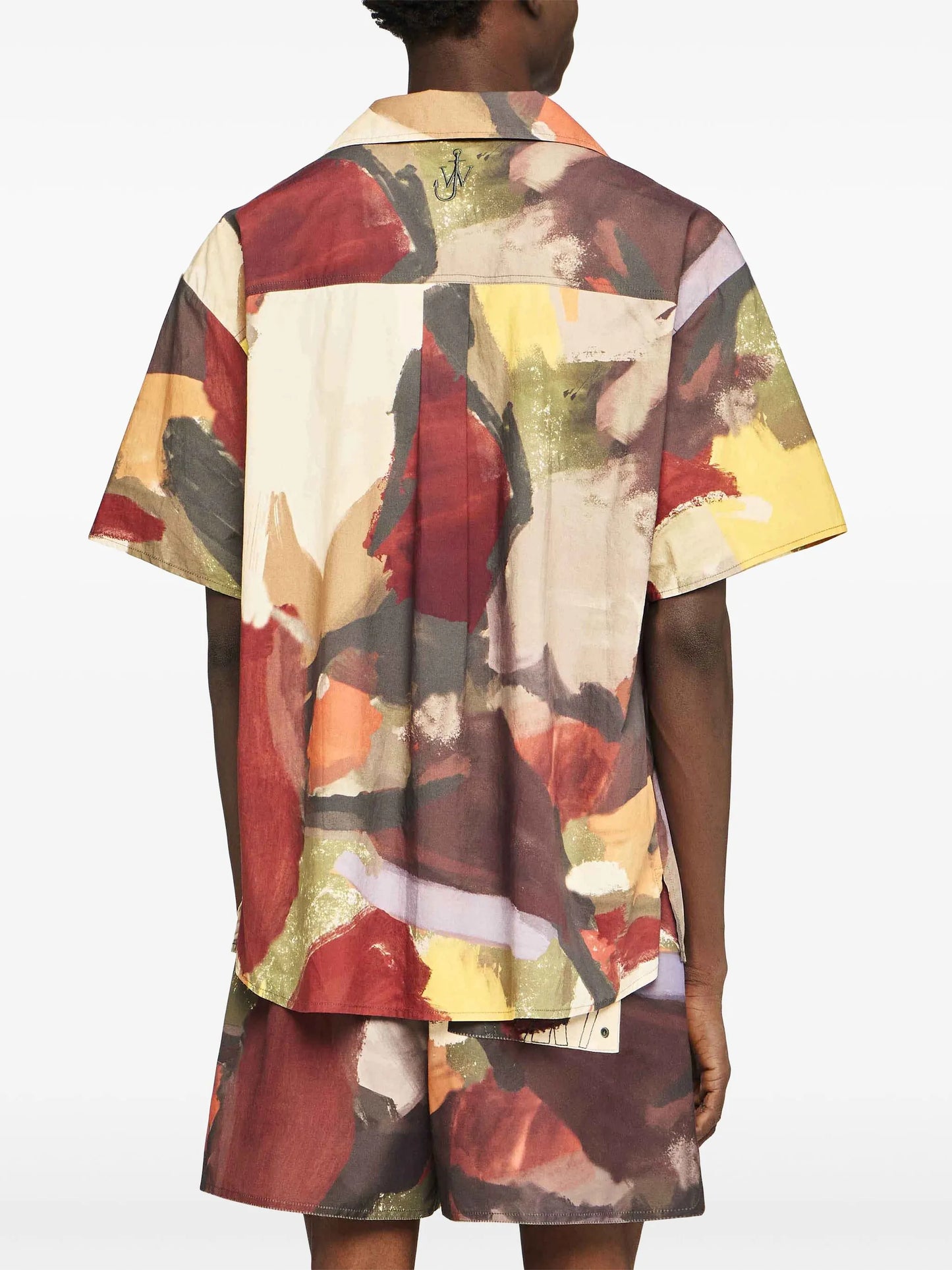 abstract-print cotton shirt