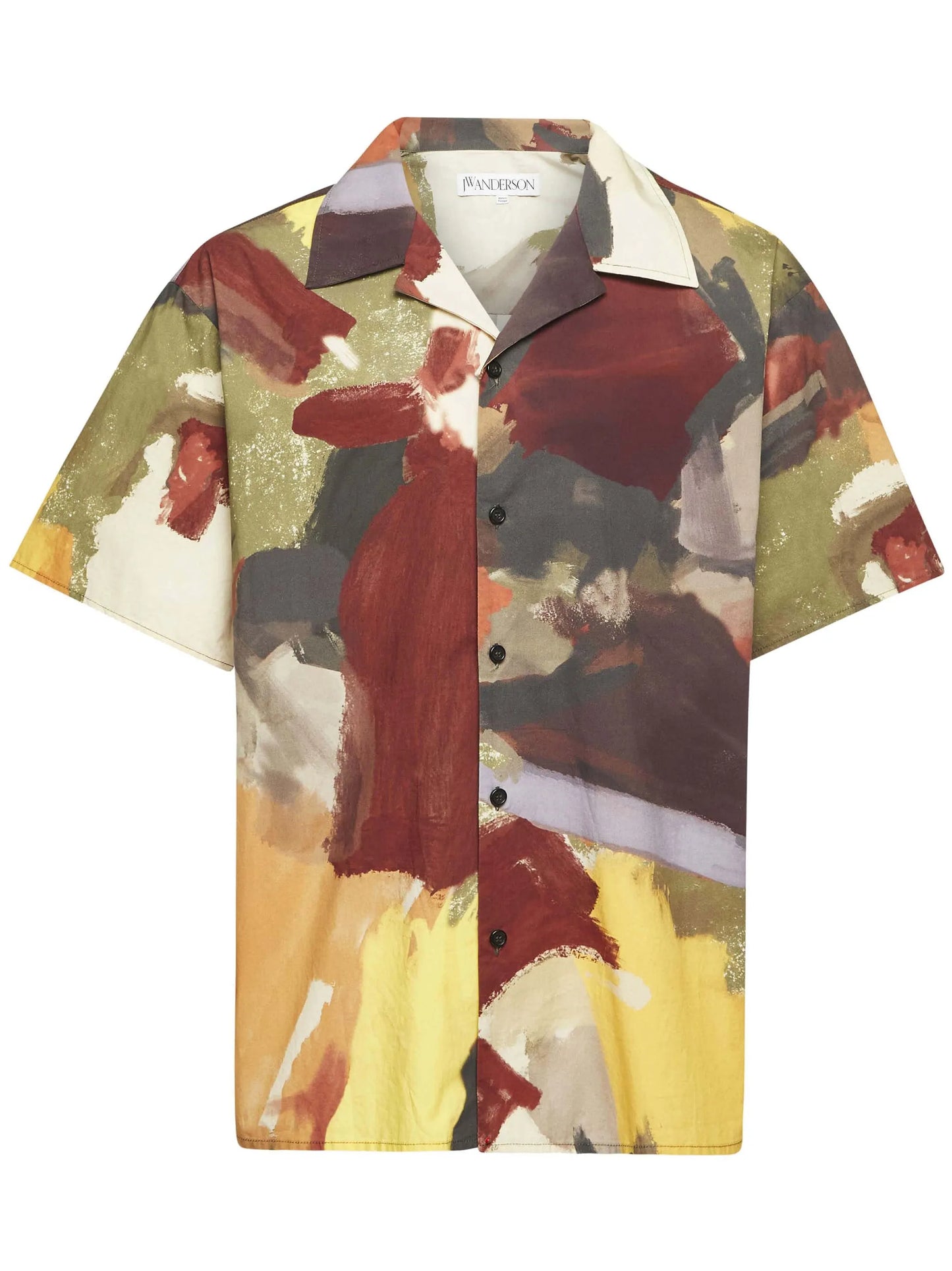 abstract-print cotton shirt