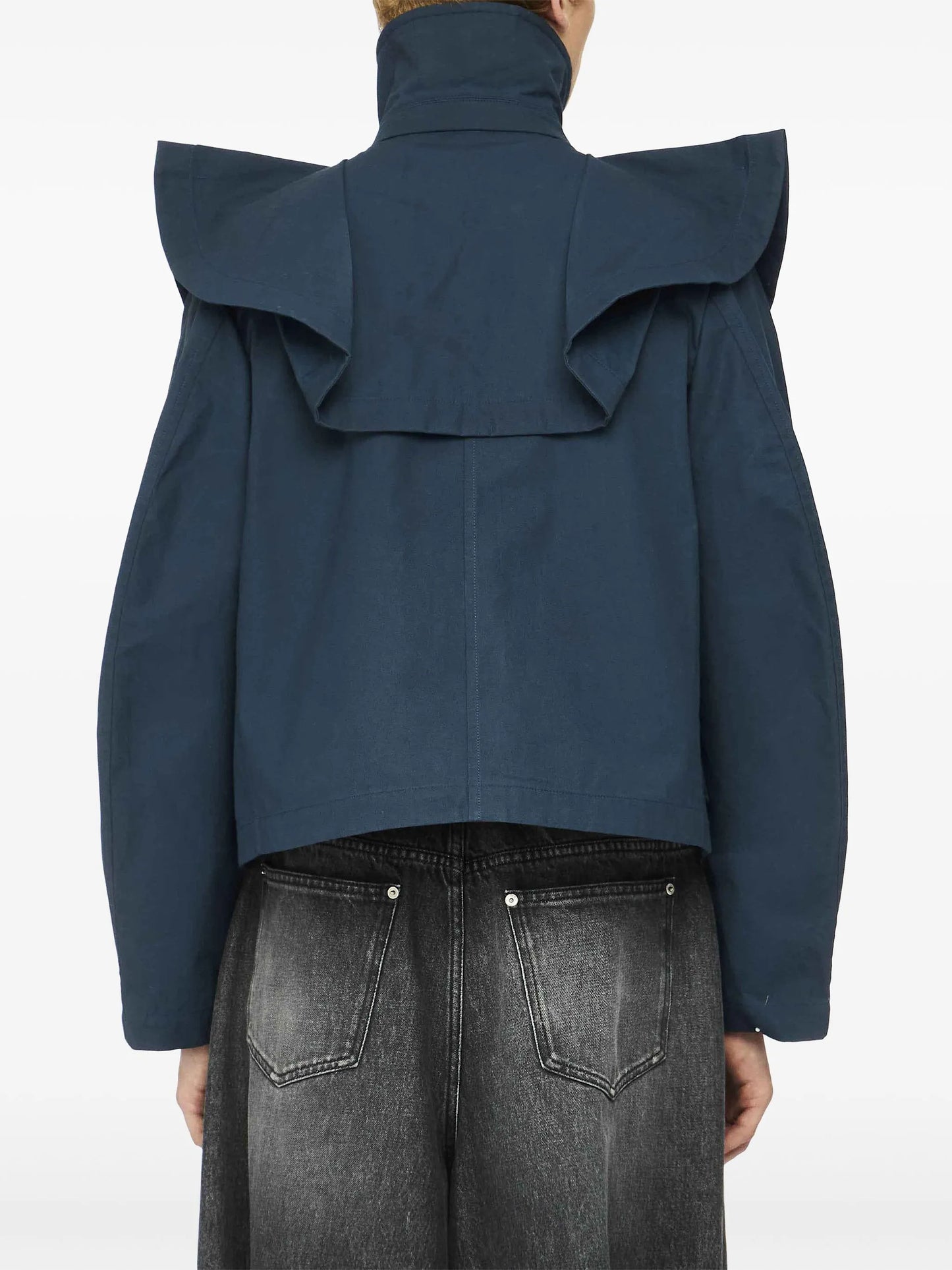 oversized-collar jacket