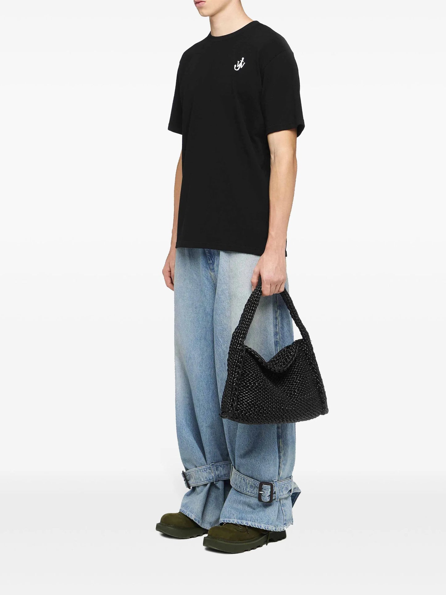 Anchor-embroidered T-shirt
