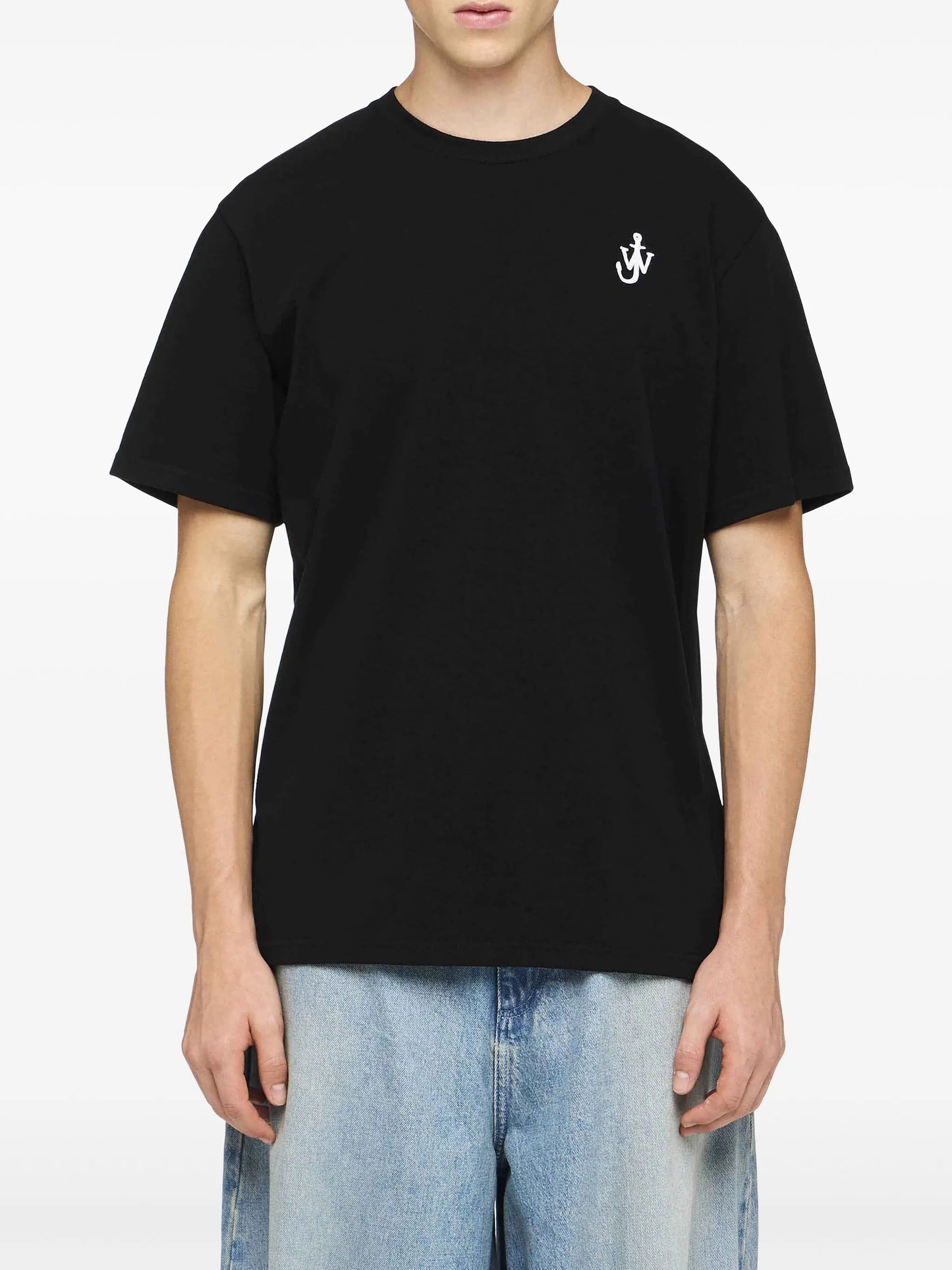 Anchor-embroidered T-shirt