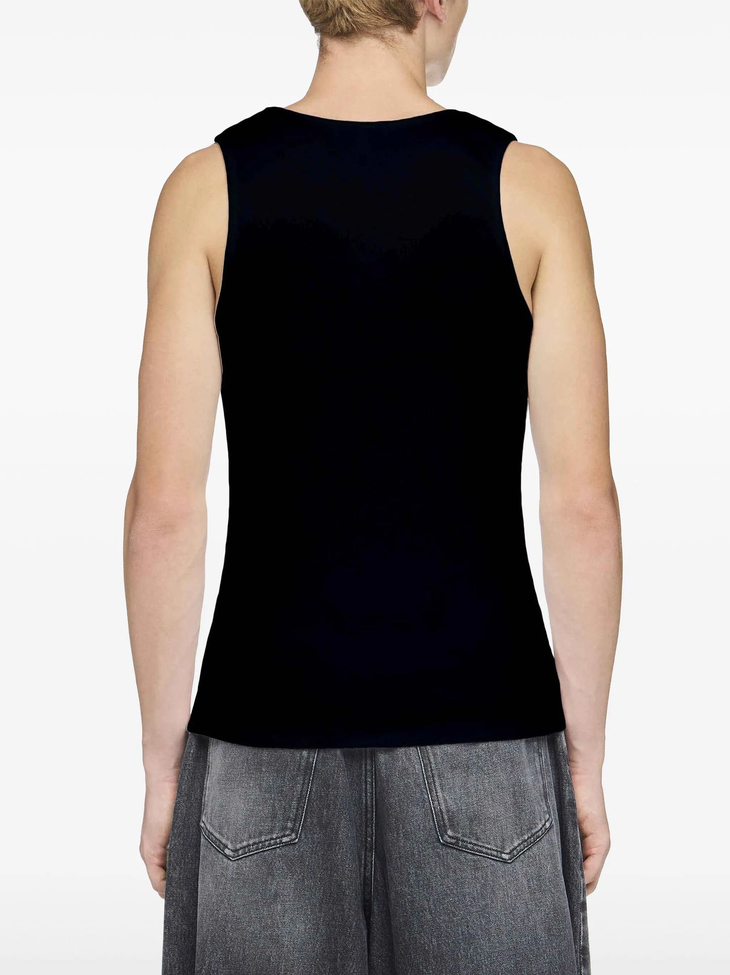 Anchor-embroidered tank top
