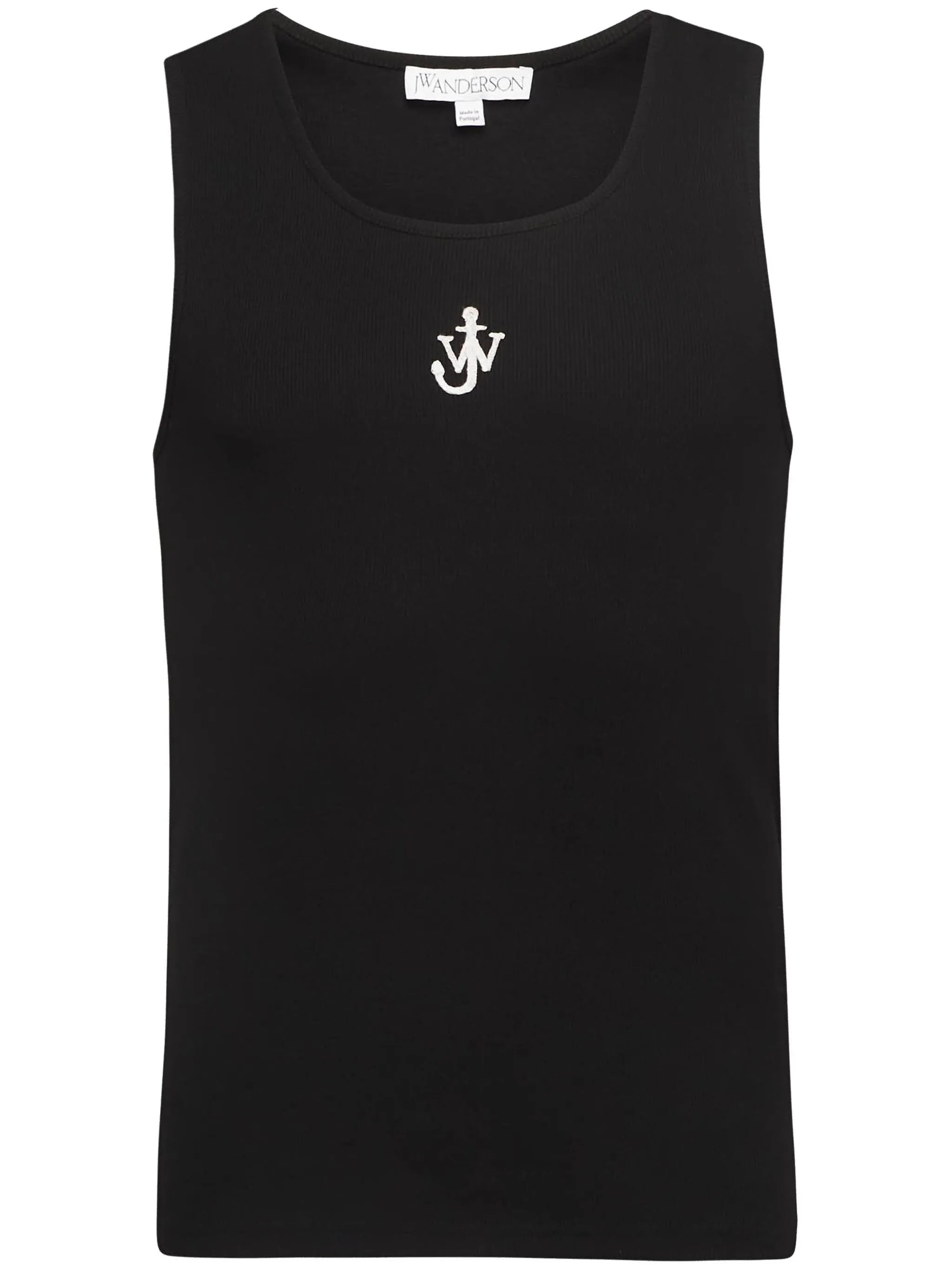 Anchor-embroidered tank top