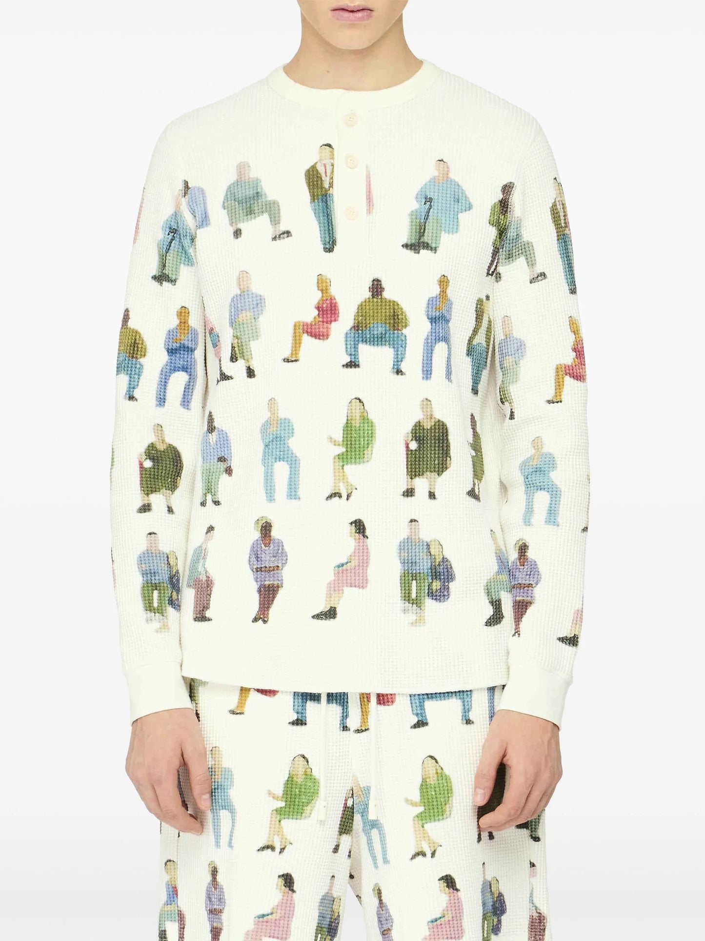 waffle cotton sweater