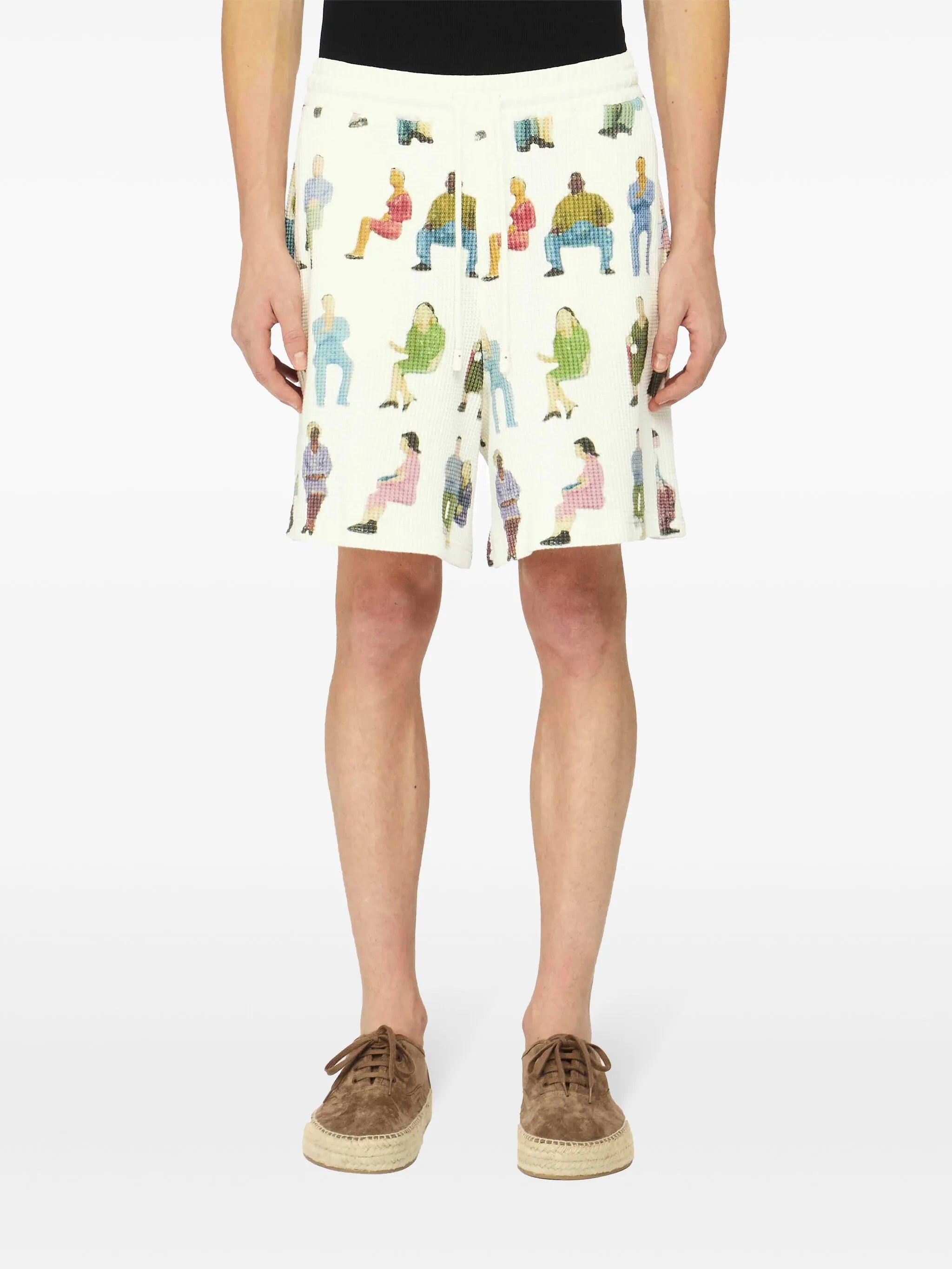 waffle-texture shorts