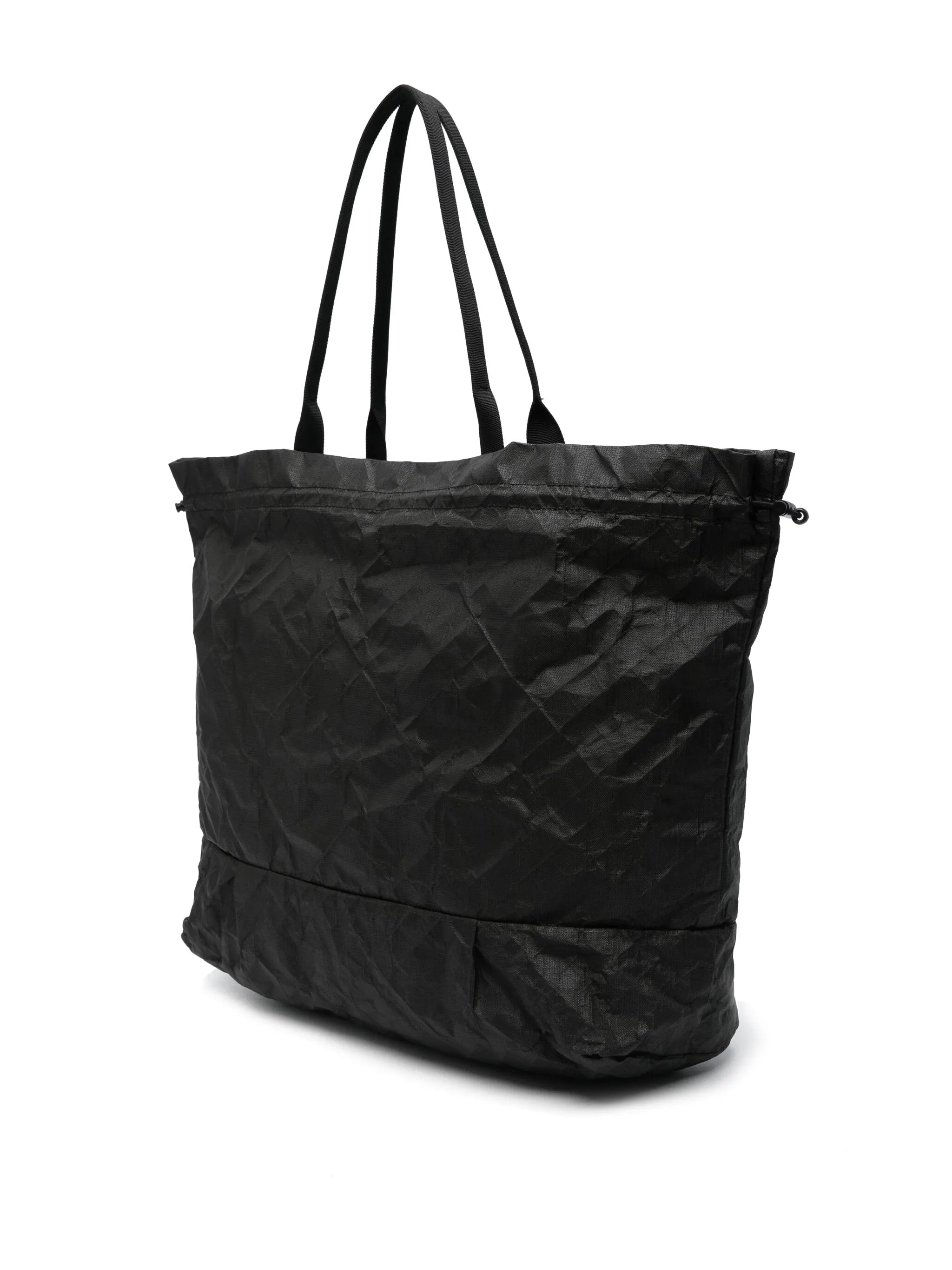 crinkled-finish tote bag