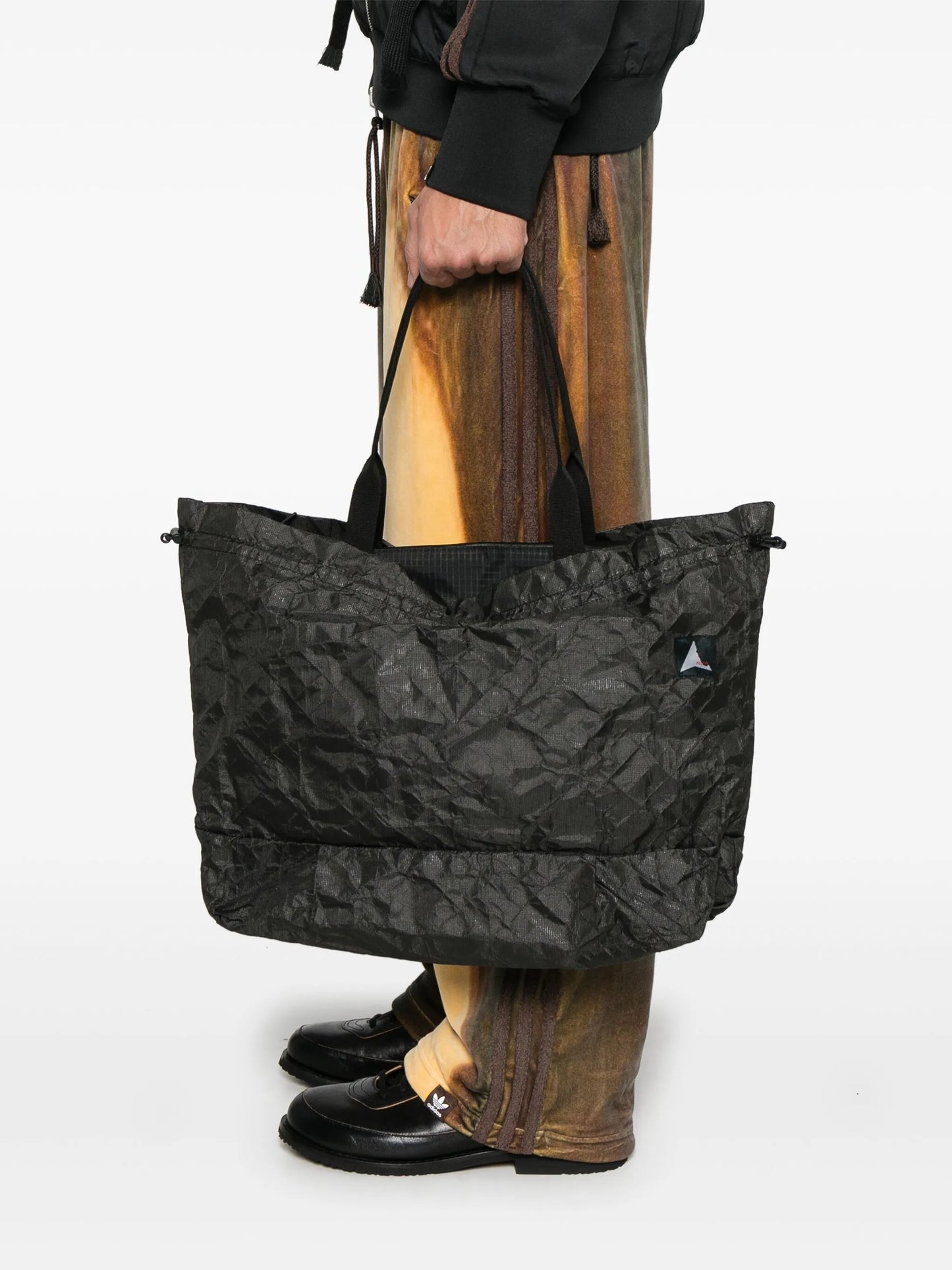 crinkled-finish tote bag
