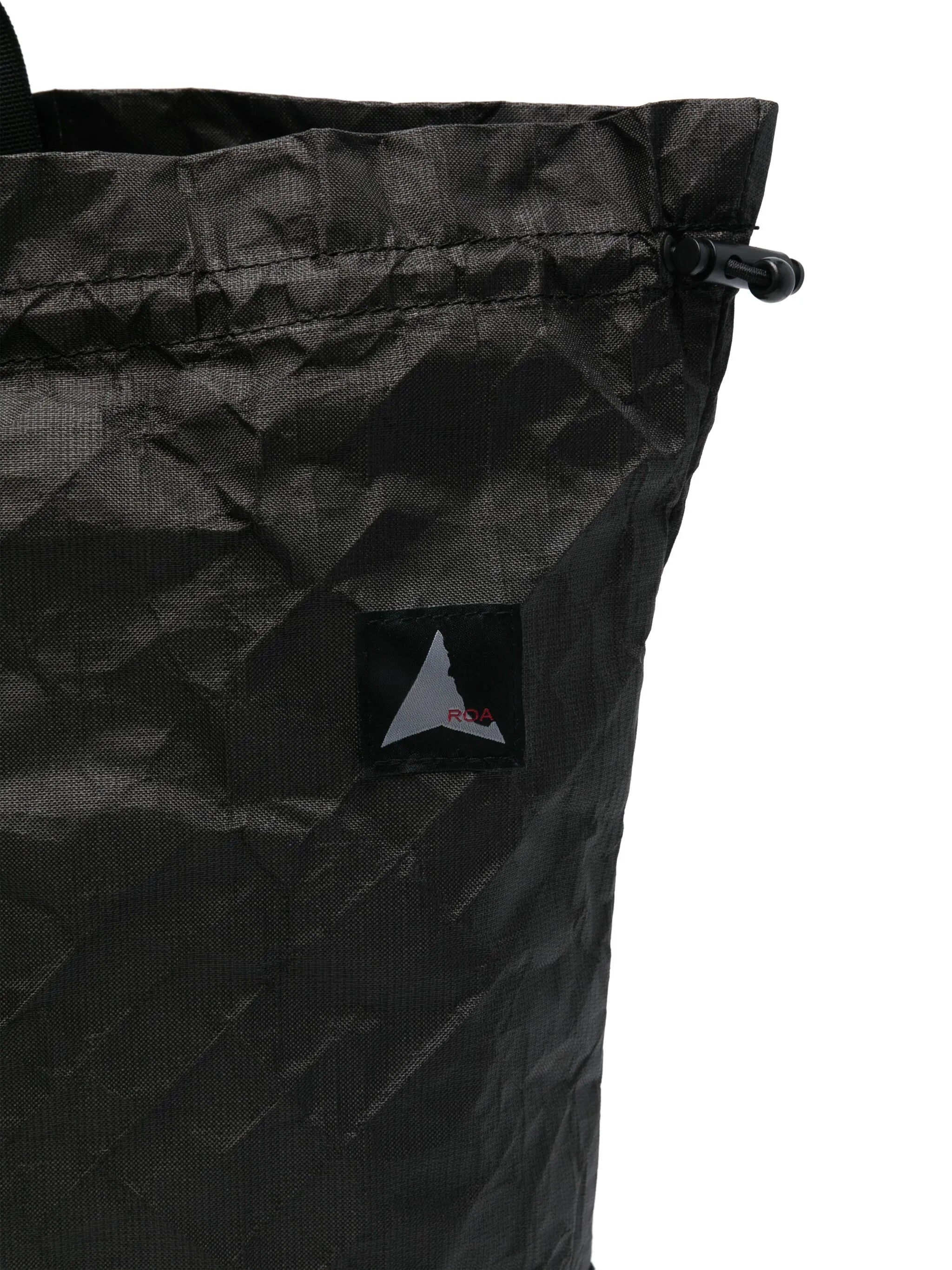crinkled-finish tote bag