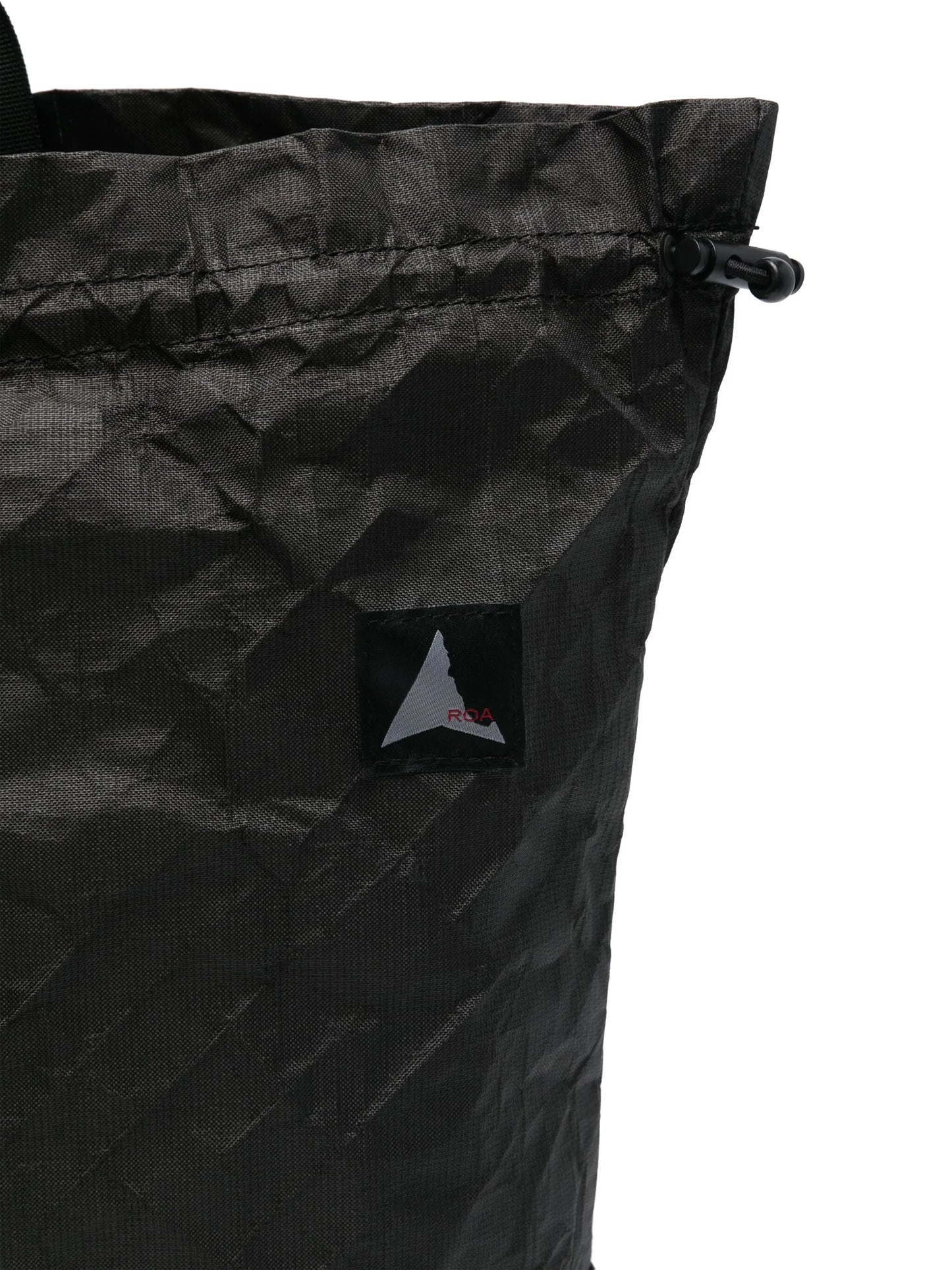 crinkled-finish tote bag