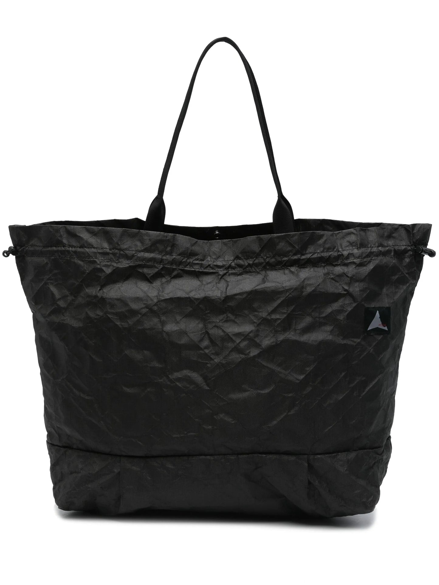 crinkled-finish tote bag