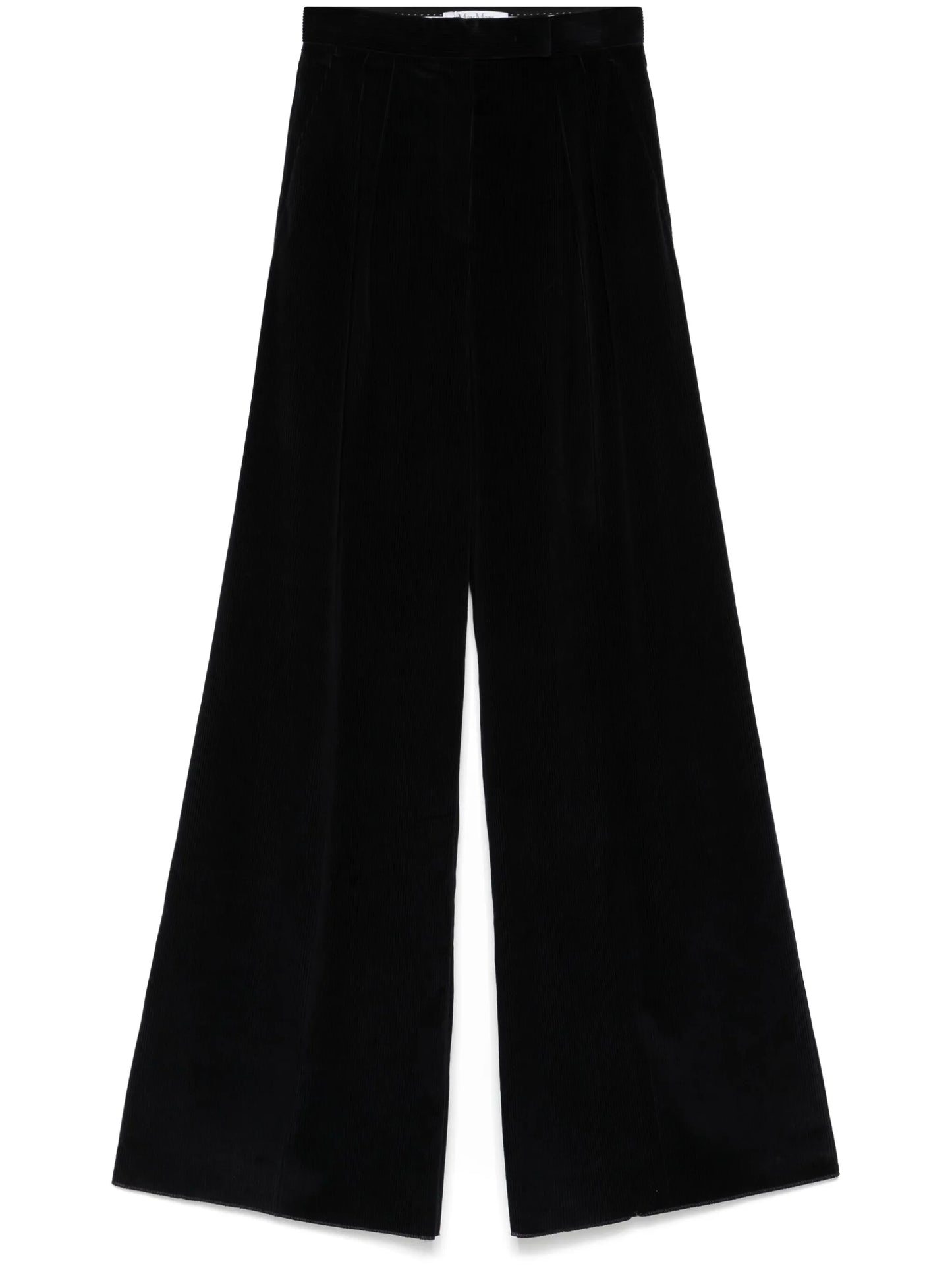 wide-leg velvet trousers