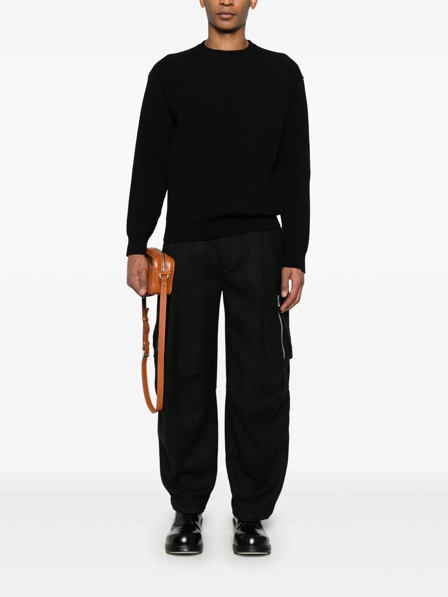 ribbed-knit wool sweater