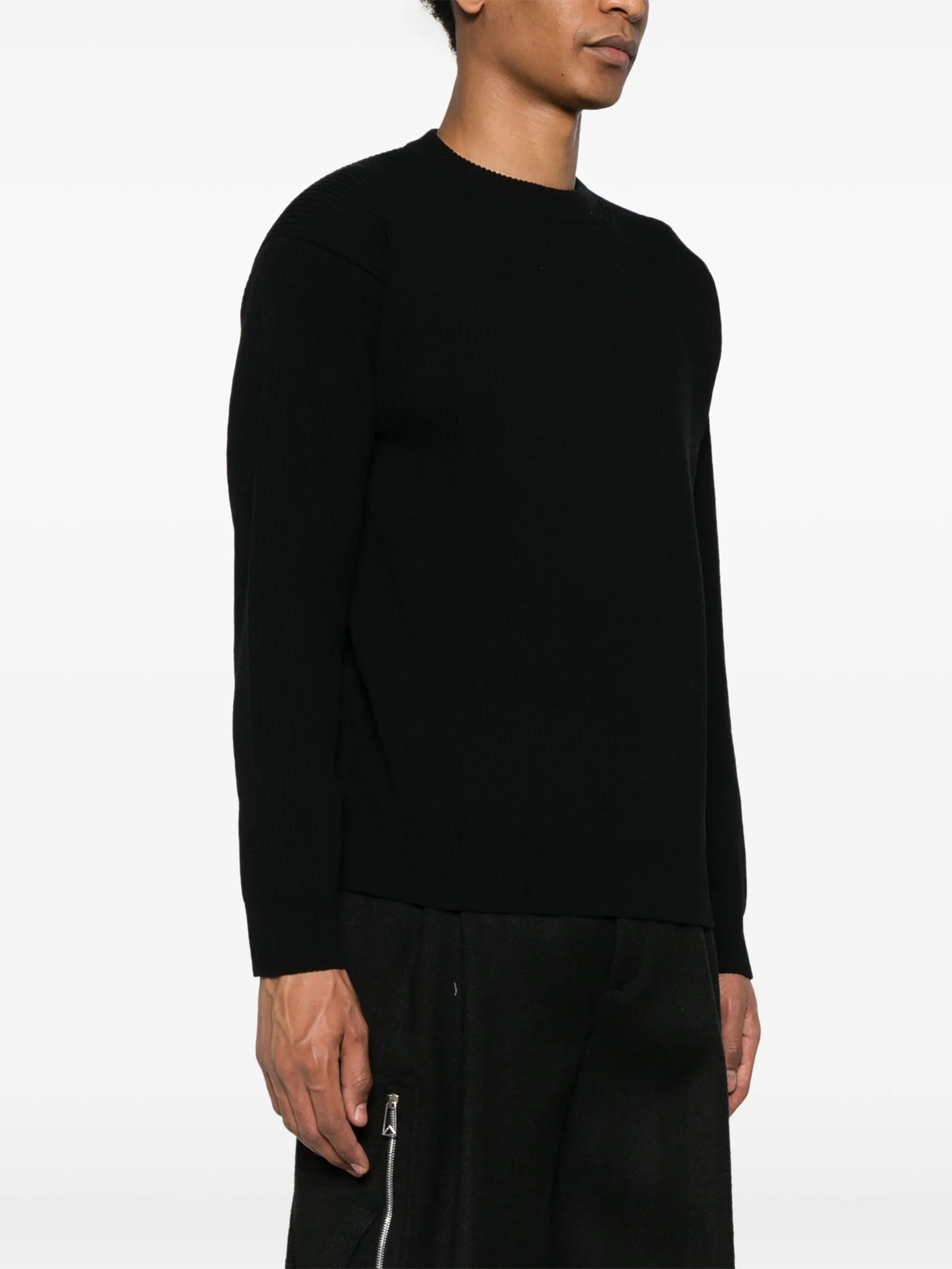 ribbed-knit wool sweater