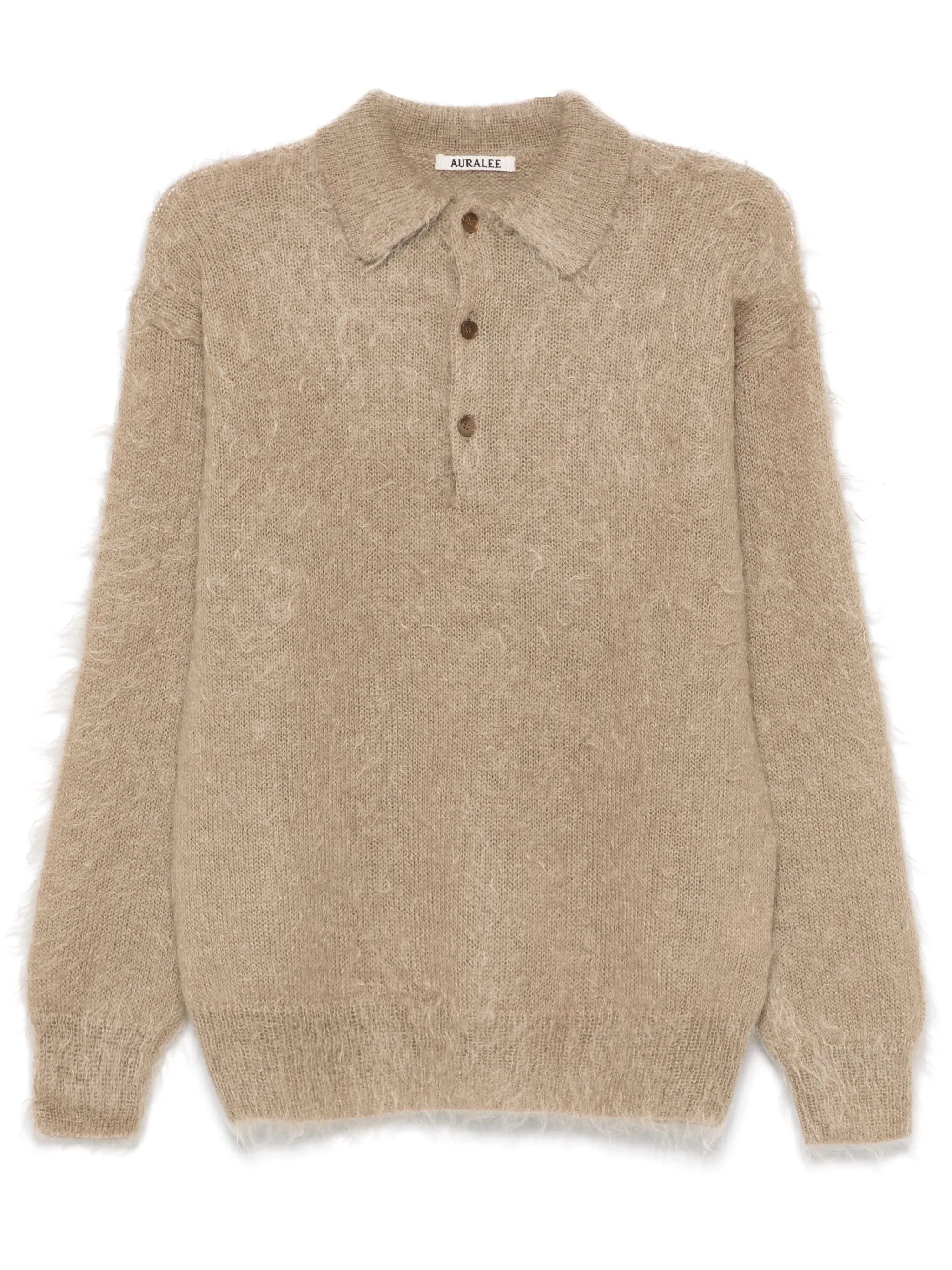 fine-knit polo shirt