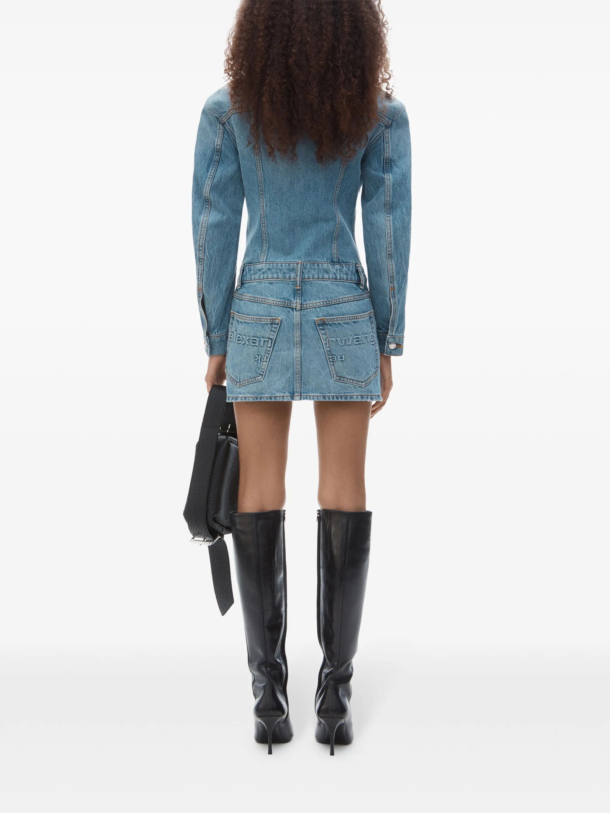 drop-shoulder mini dress