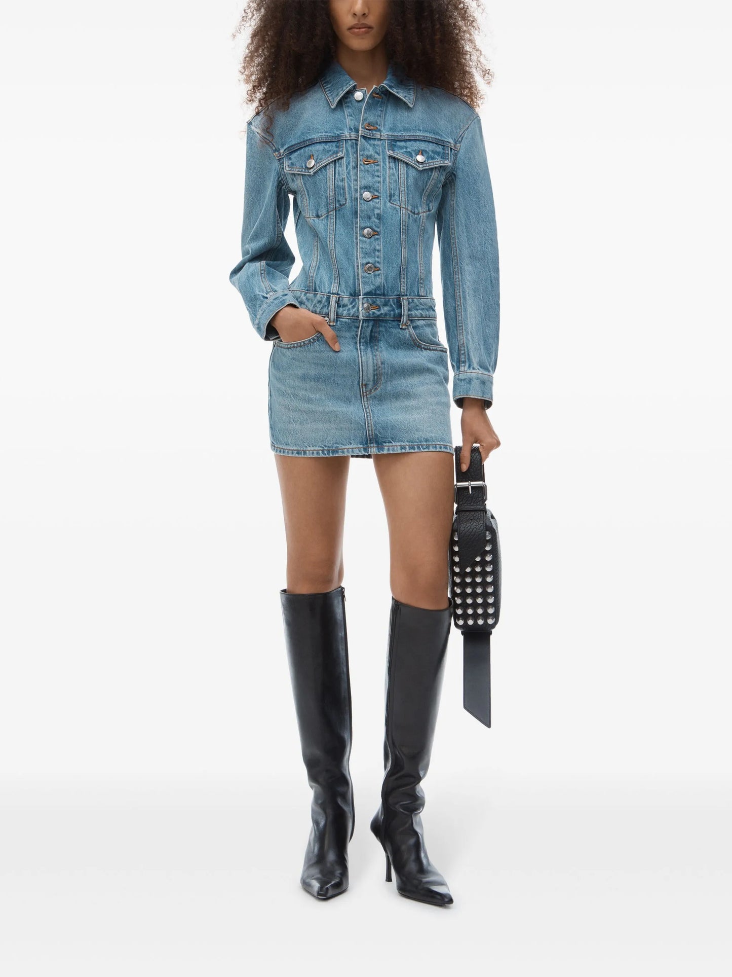 drop-shoulder mini dress