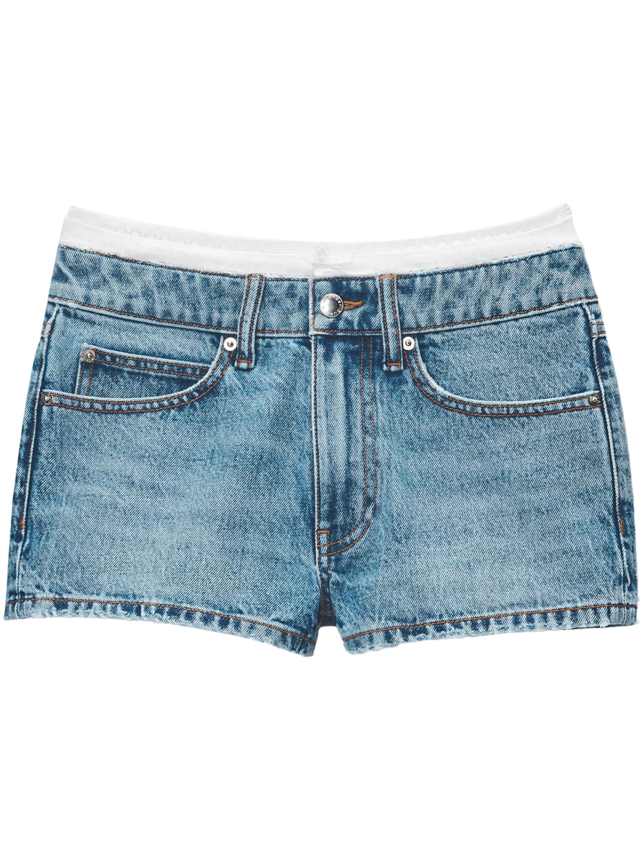 high-rise denim shorts