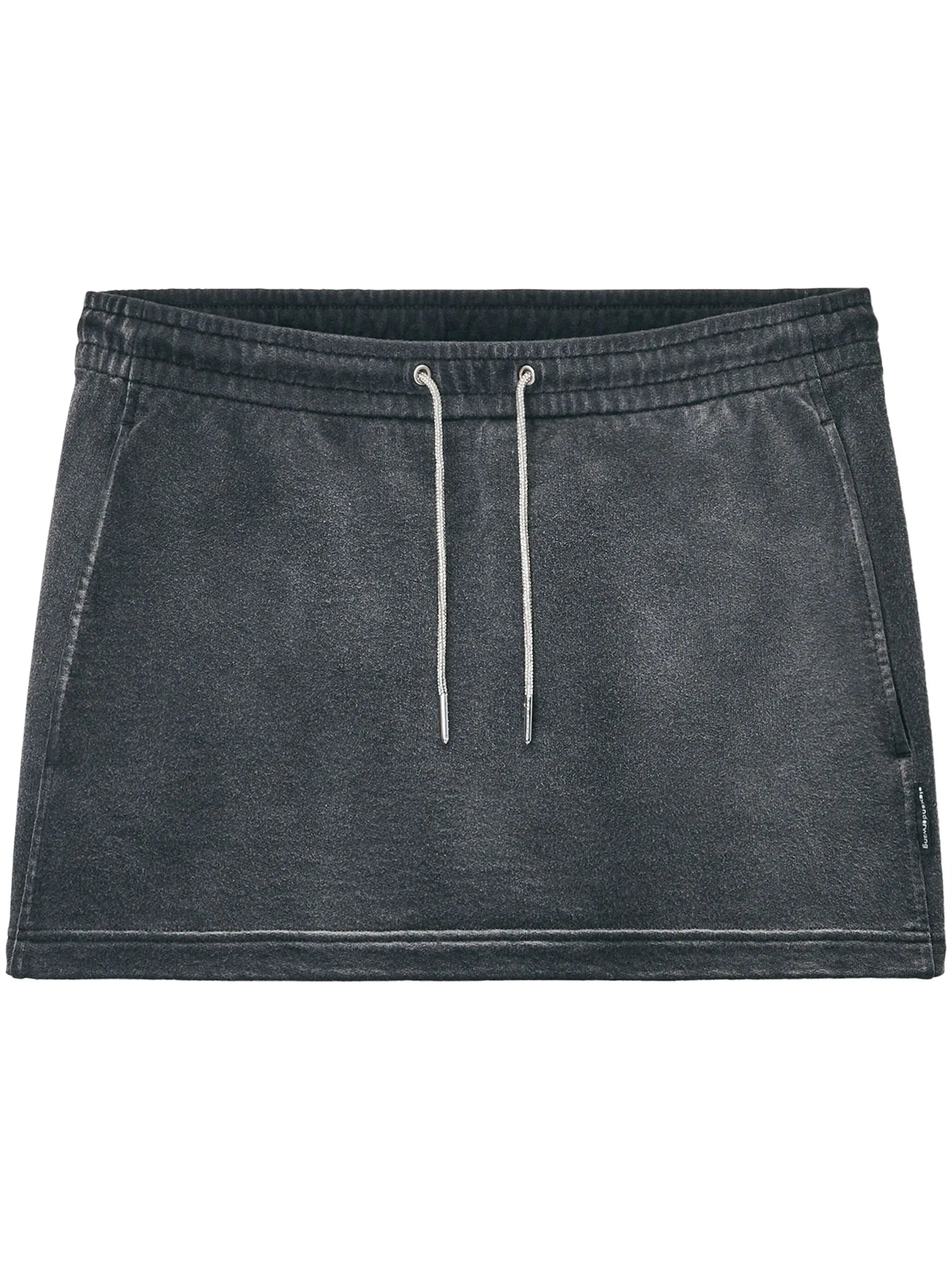 drawstring-waist mini skirt