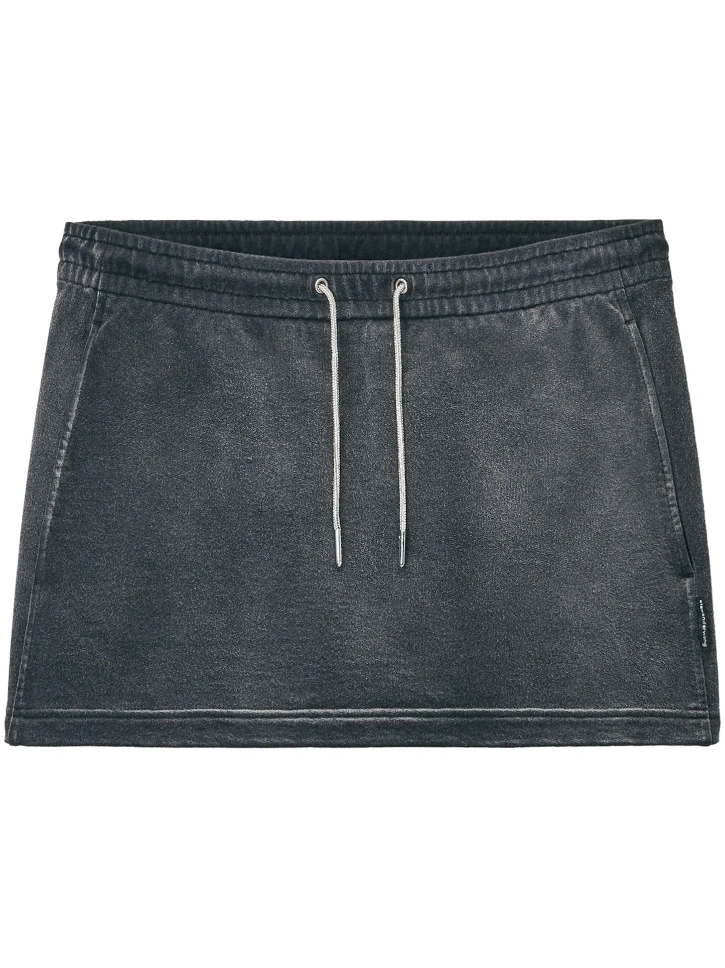 drawstring-waist mini skirt