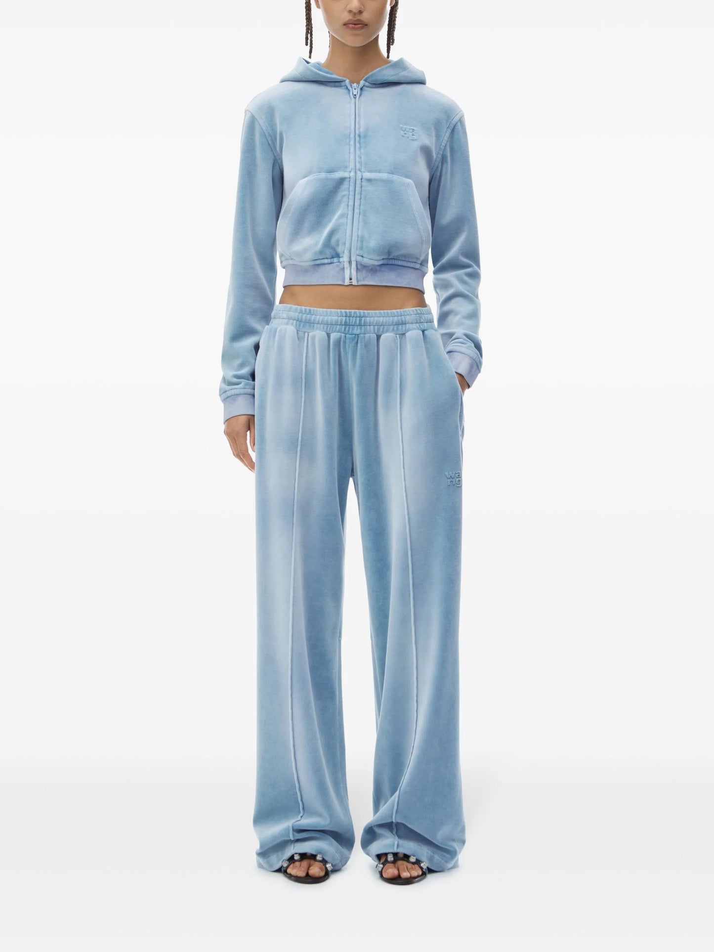 velvet track pants