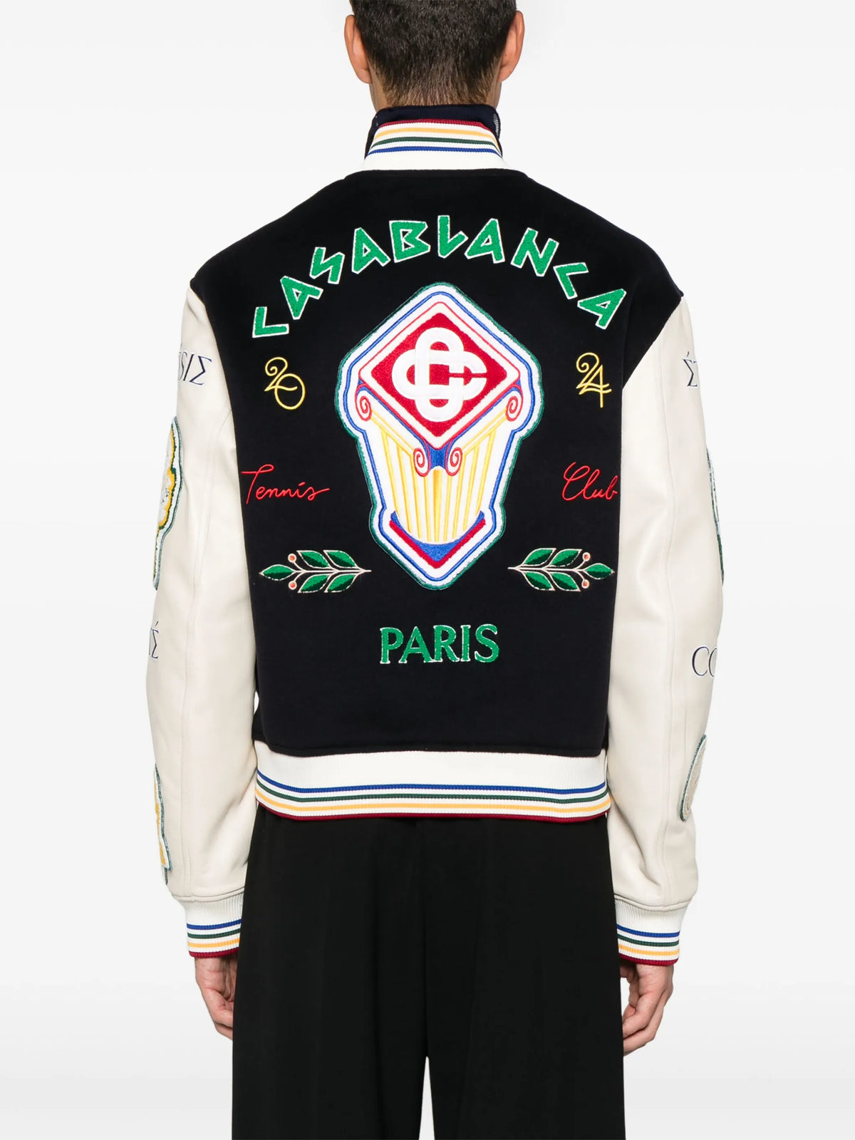 Chenille Patchwork bomber jacket