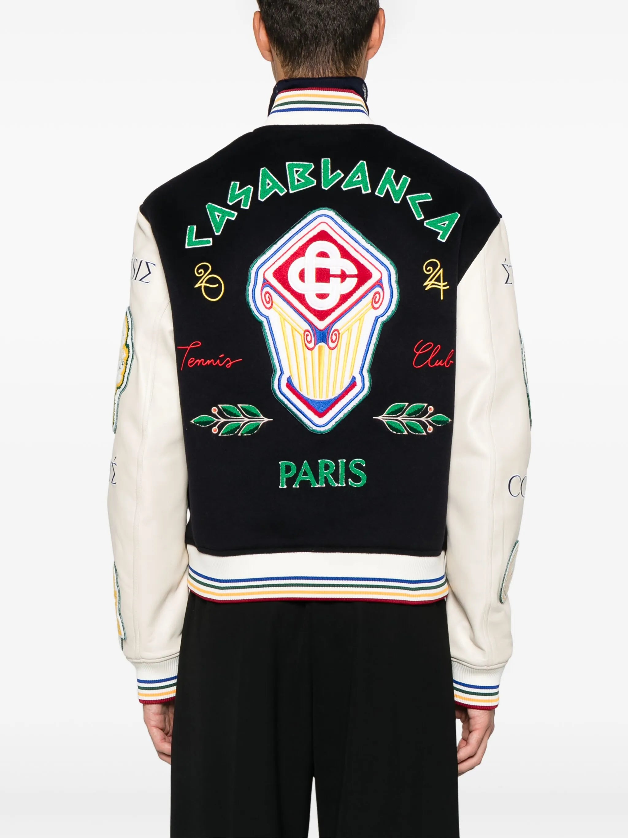 Chenille Patchwork bomber jacket
