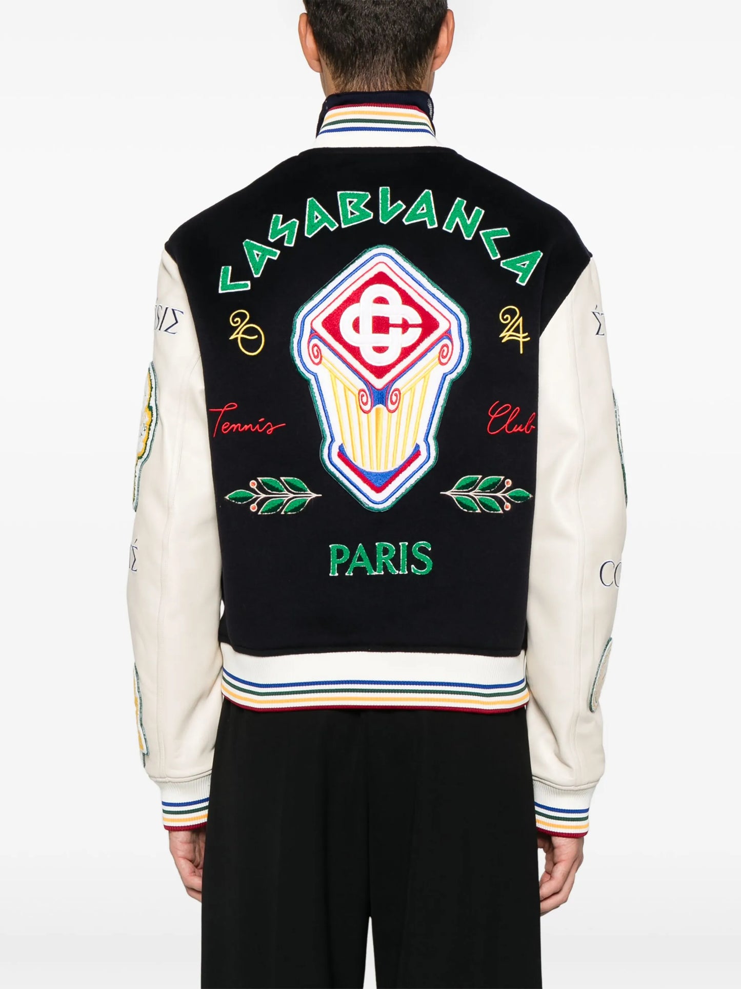 Chenille Patchwork bomber jacket