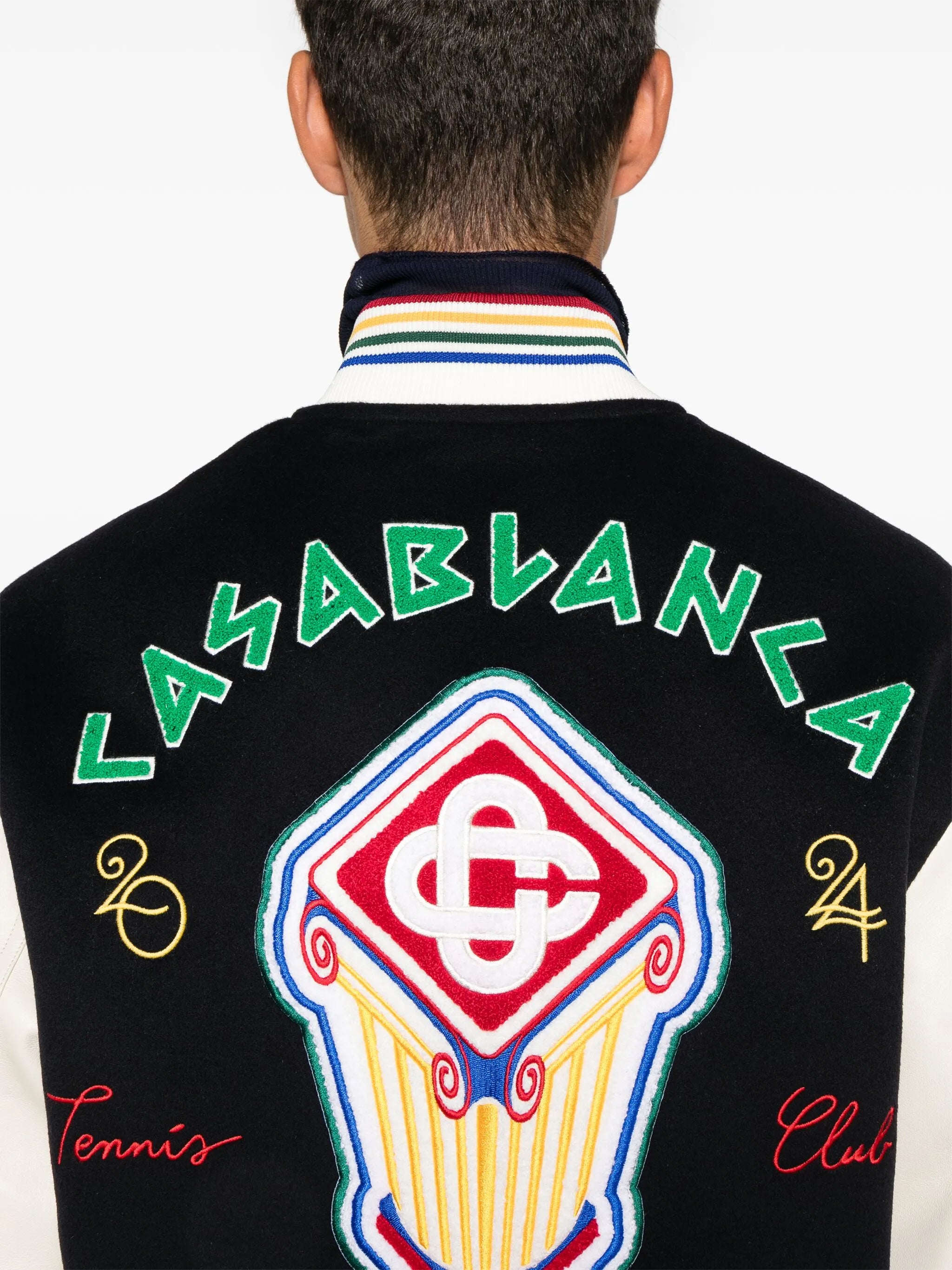 Chenille Patchwork bomber jacket