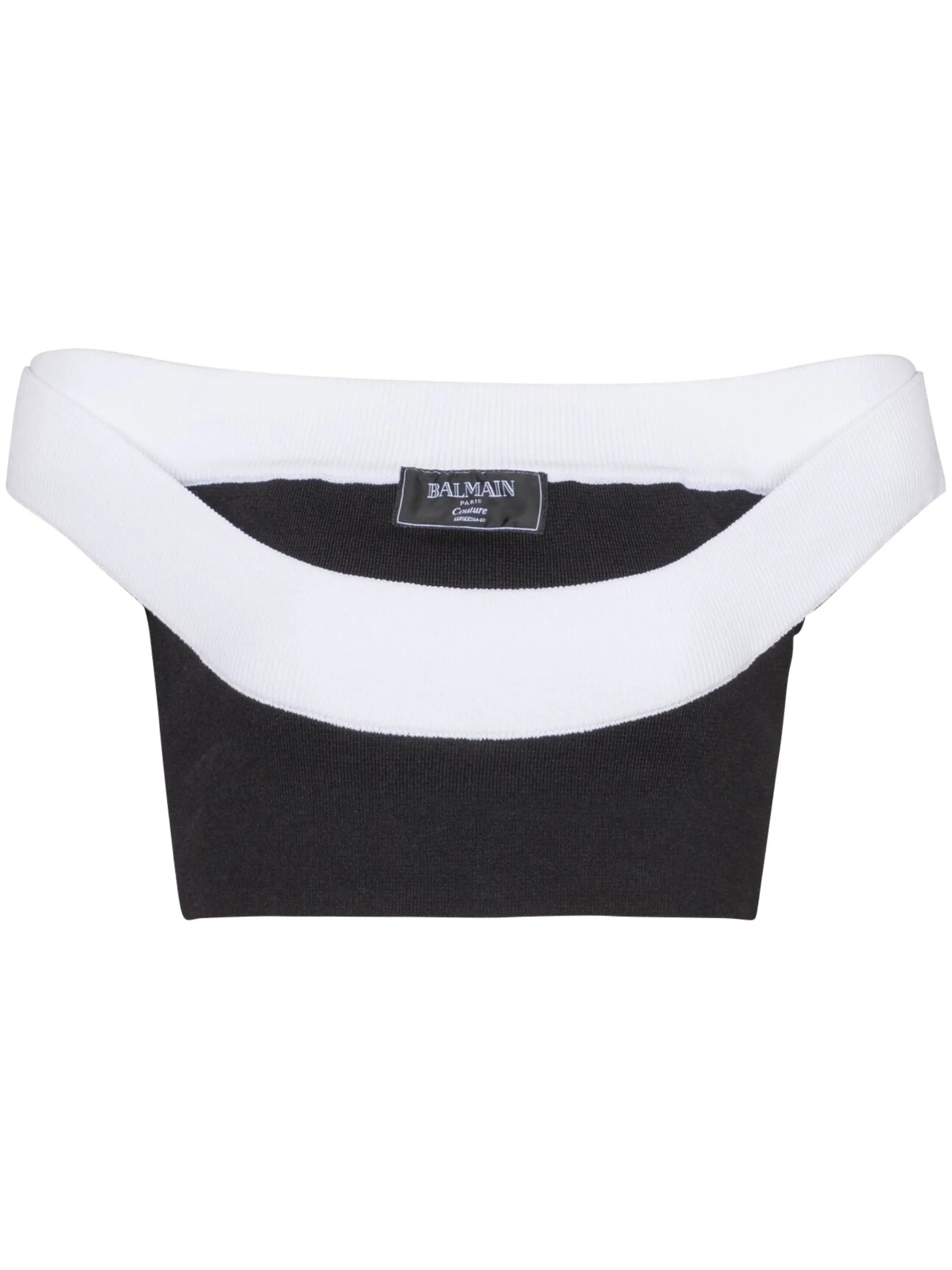 ribbed-knit cropped top