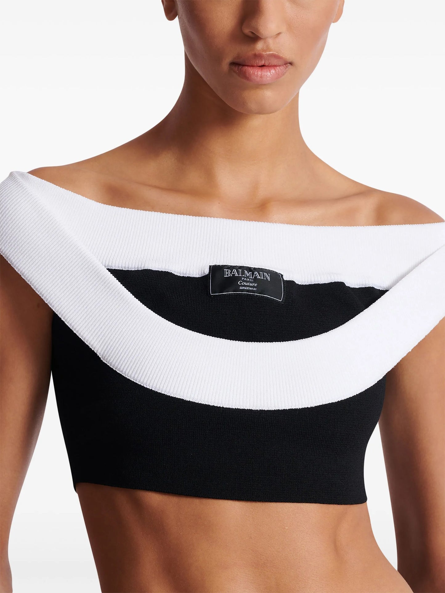 ribbed-knit cropped top