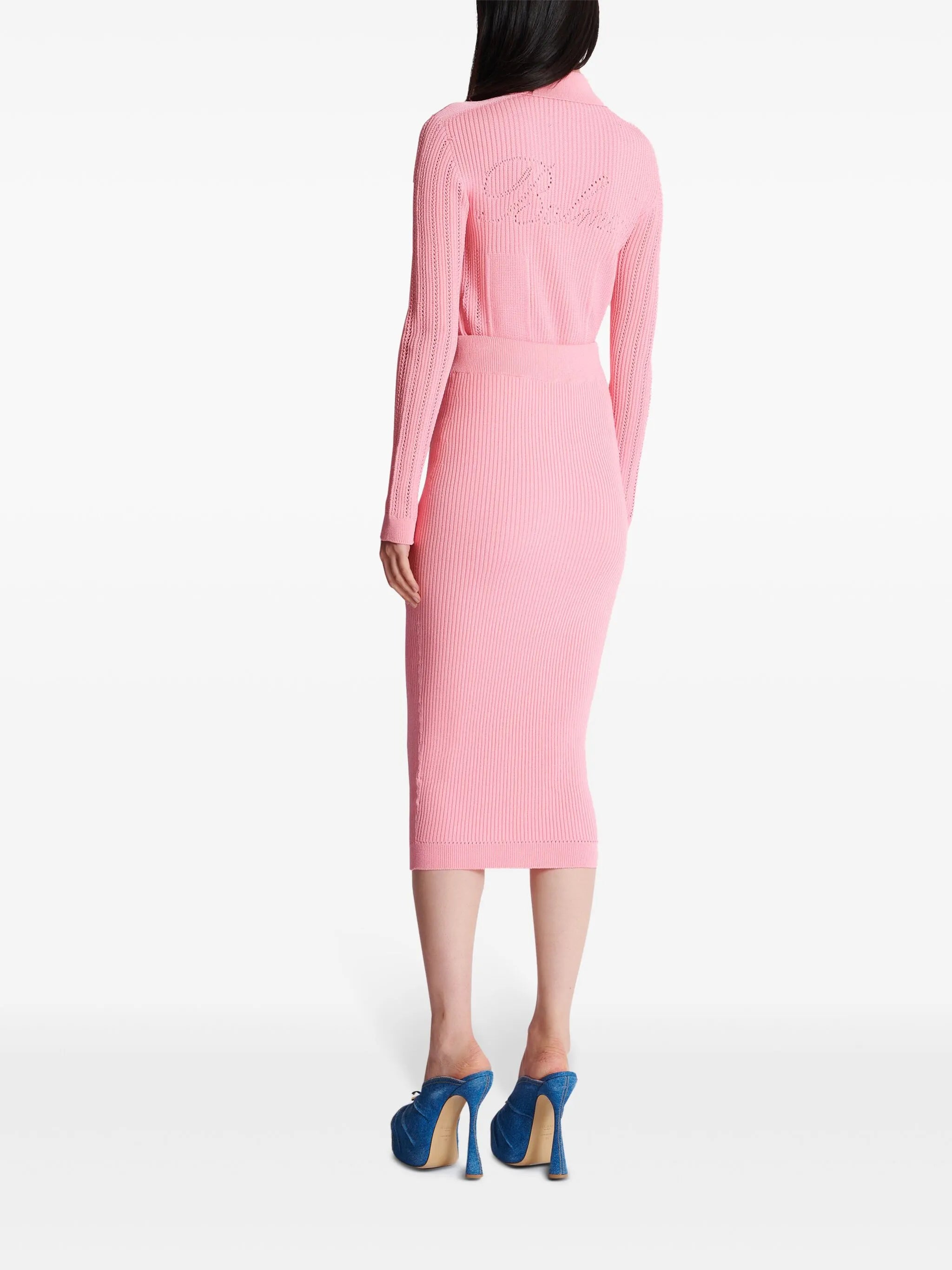 knitted midi skirt