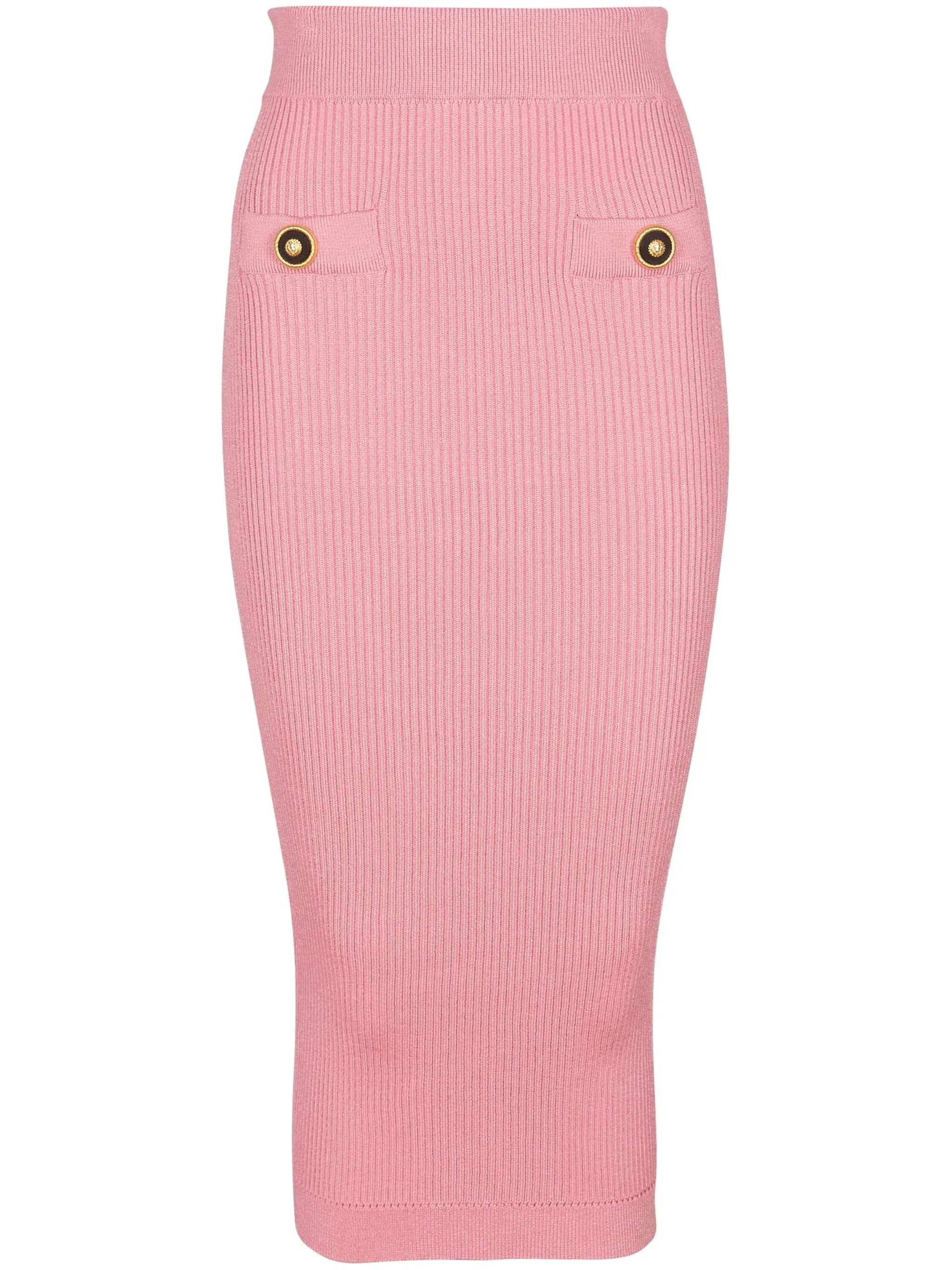 knitted midi skirt