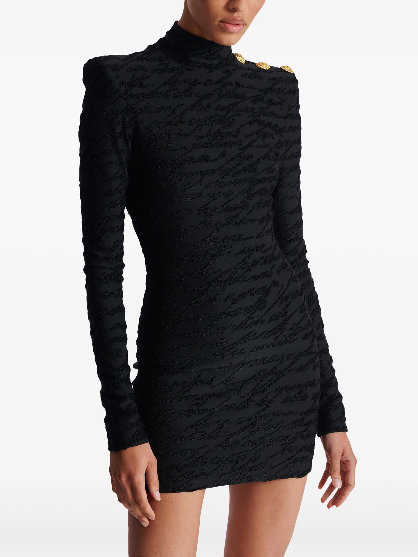 monogram-pattern mini dress