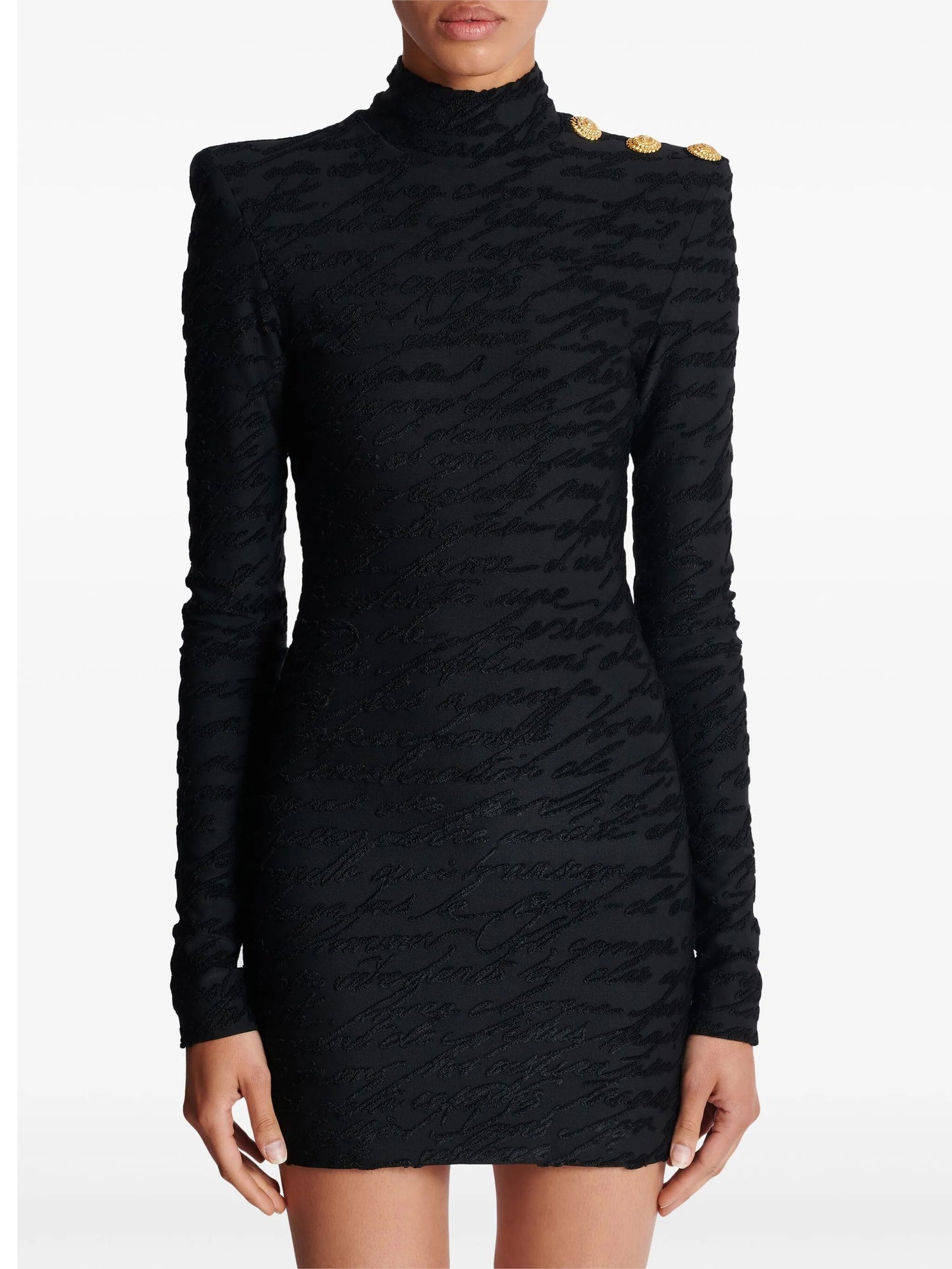 monogram-pattern mini dress