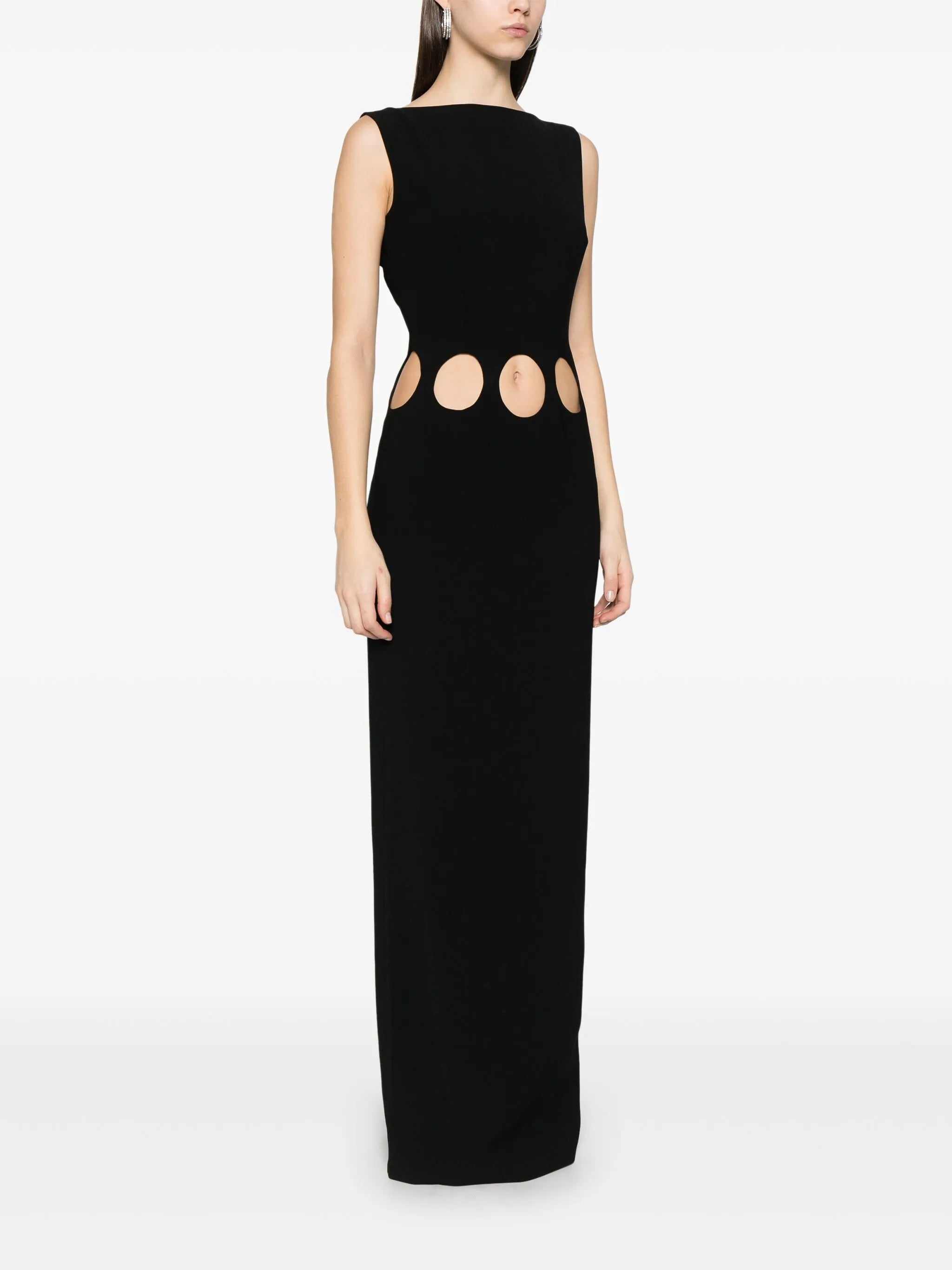 hole-detail maxi dress