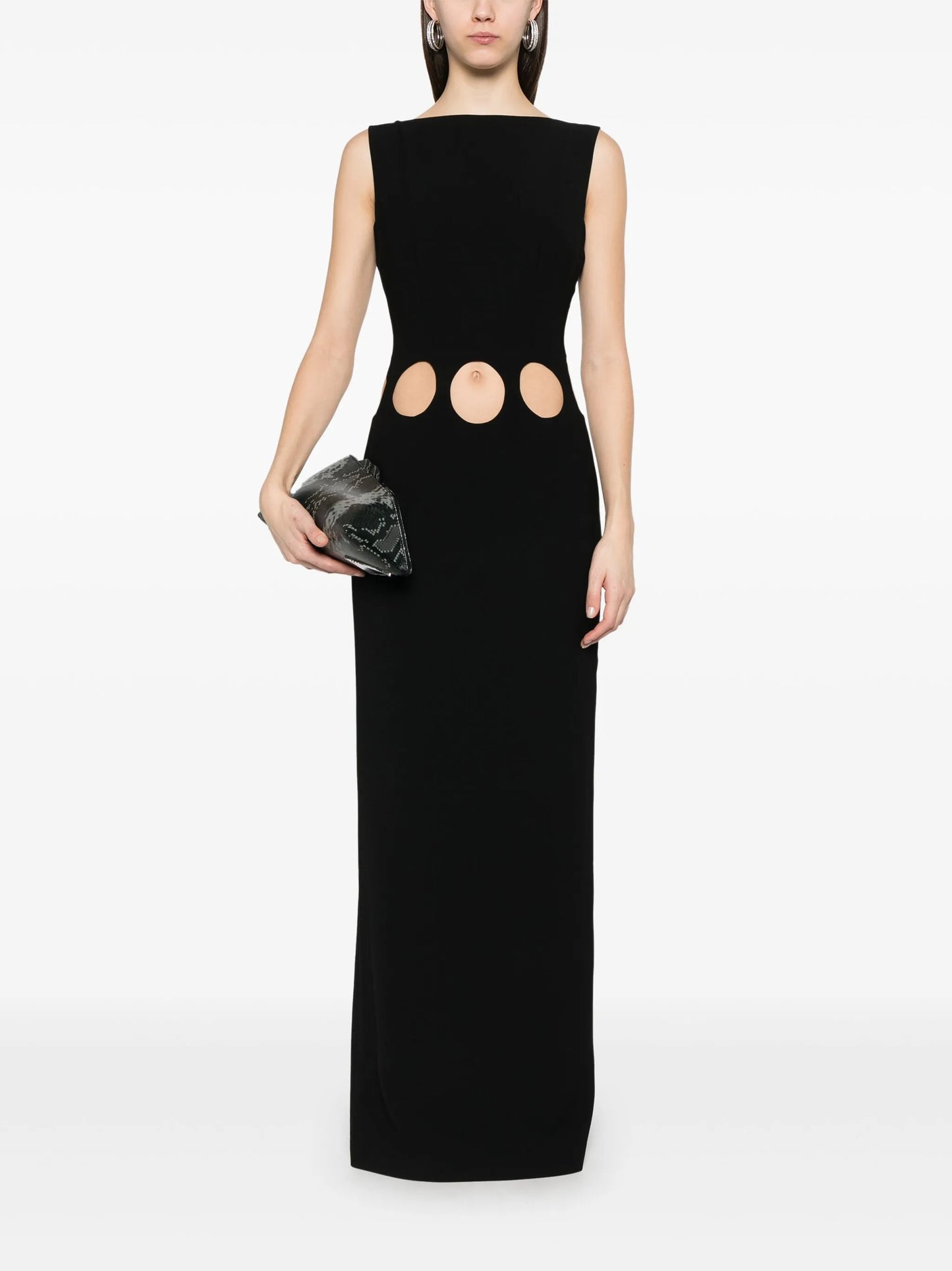 hole-detail maxi dress
