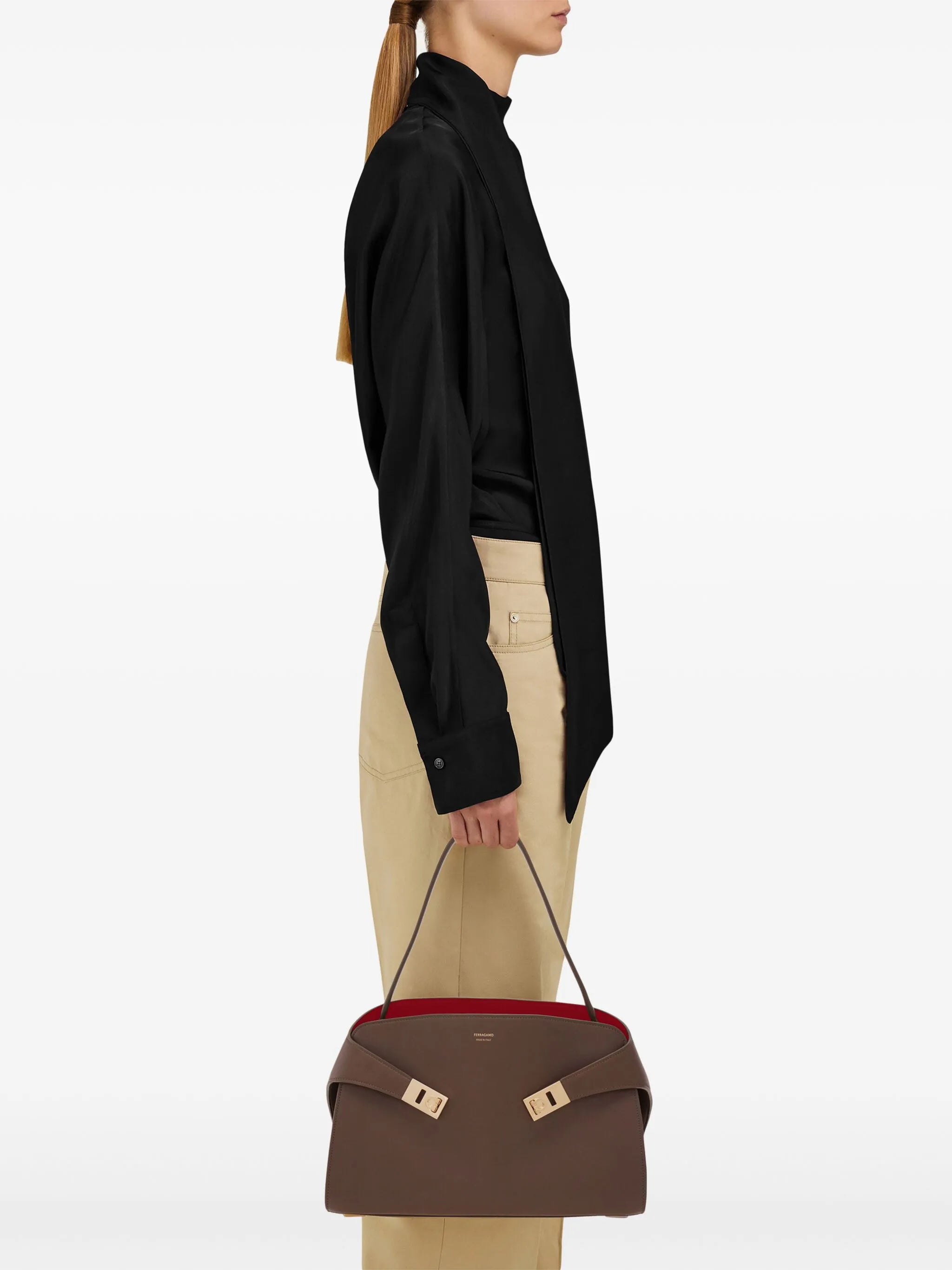 Hug soft bicolor shoulder bag M