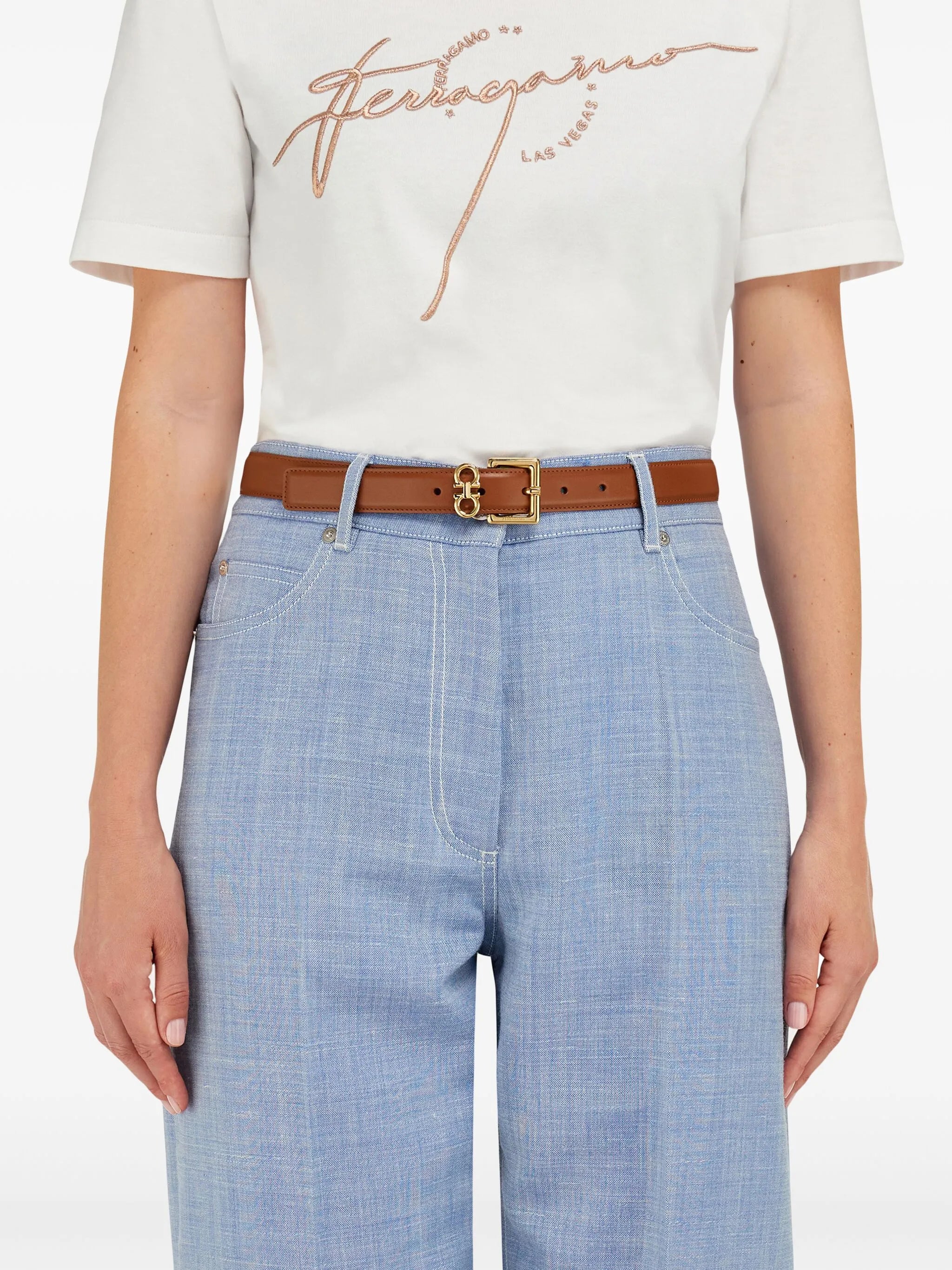 Gancini-plaque belt