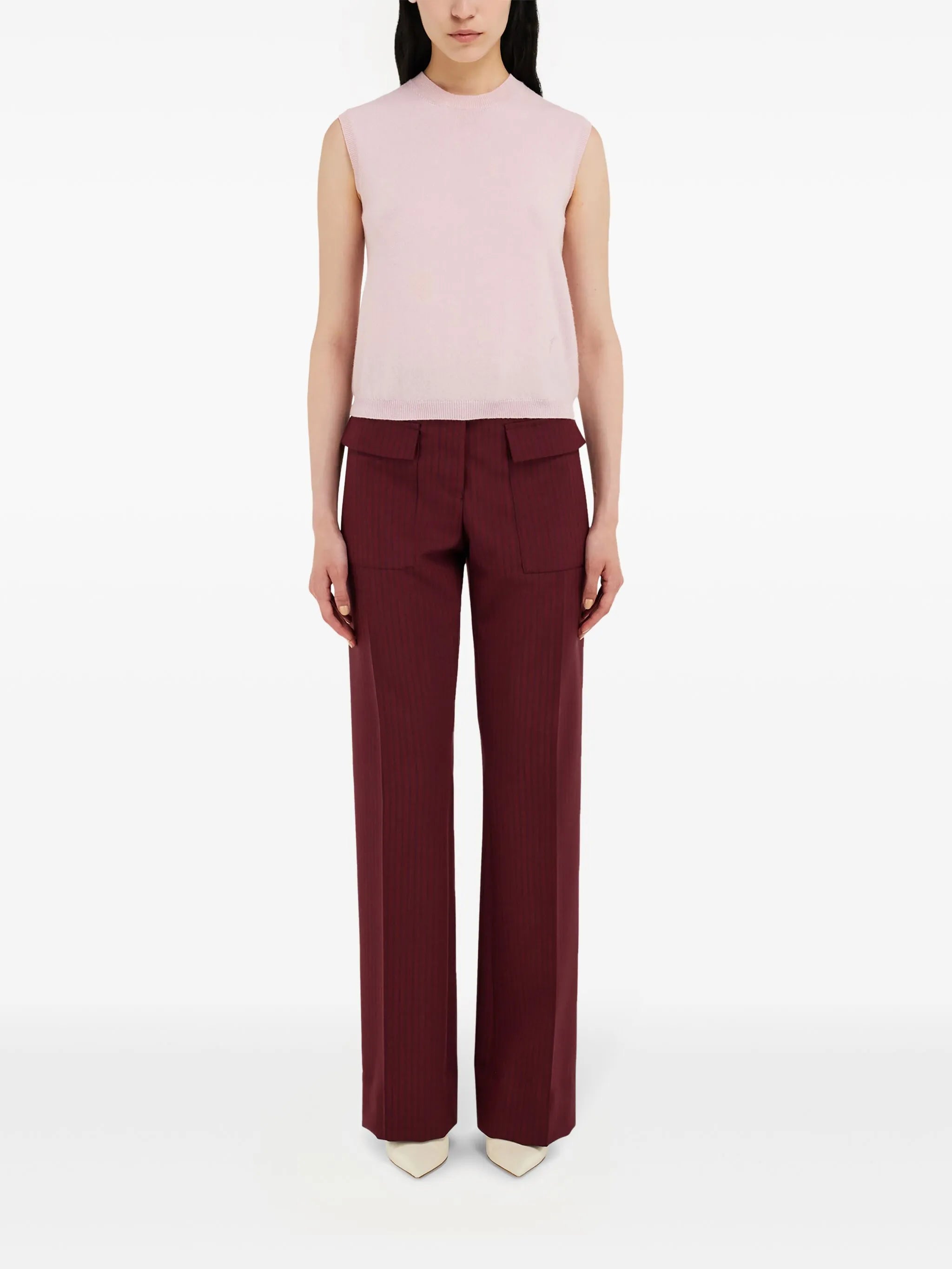 sleeveless cashmere gilet